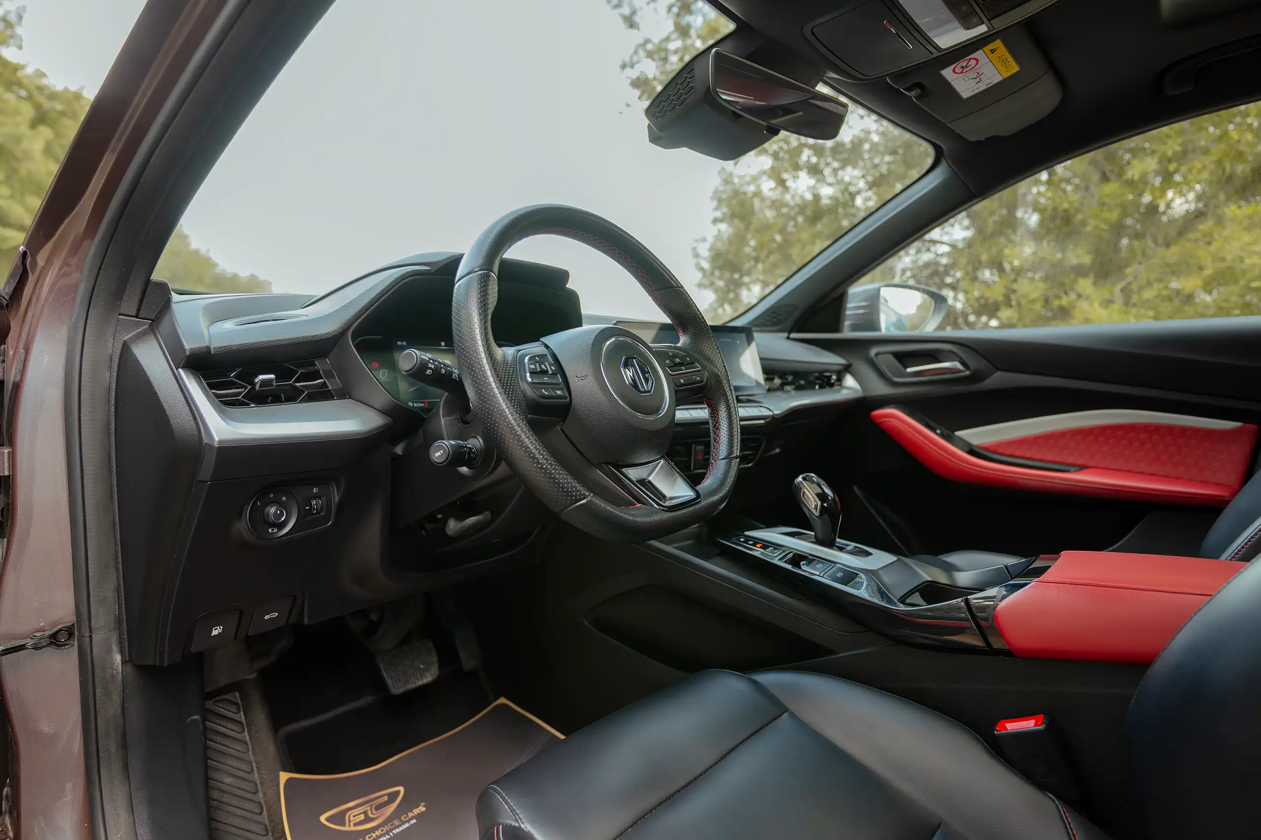 Used 2022 MG GT Luxury Grey – Driver Side Dashboard & Steering View at First Choice Cars Sharjah