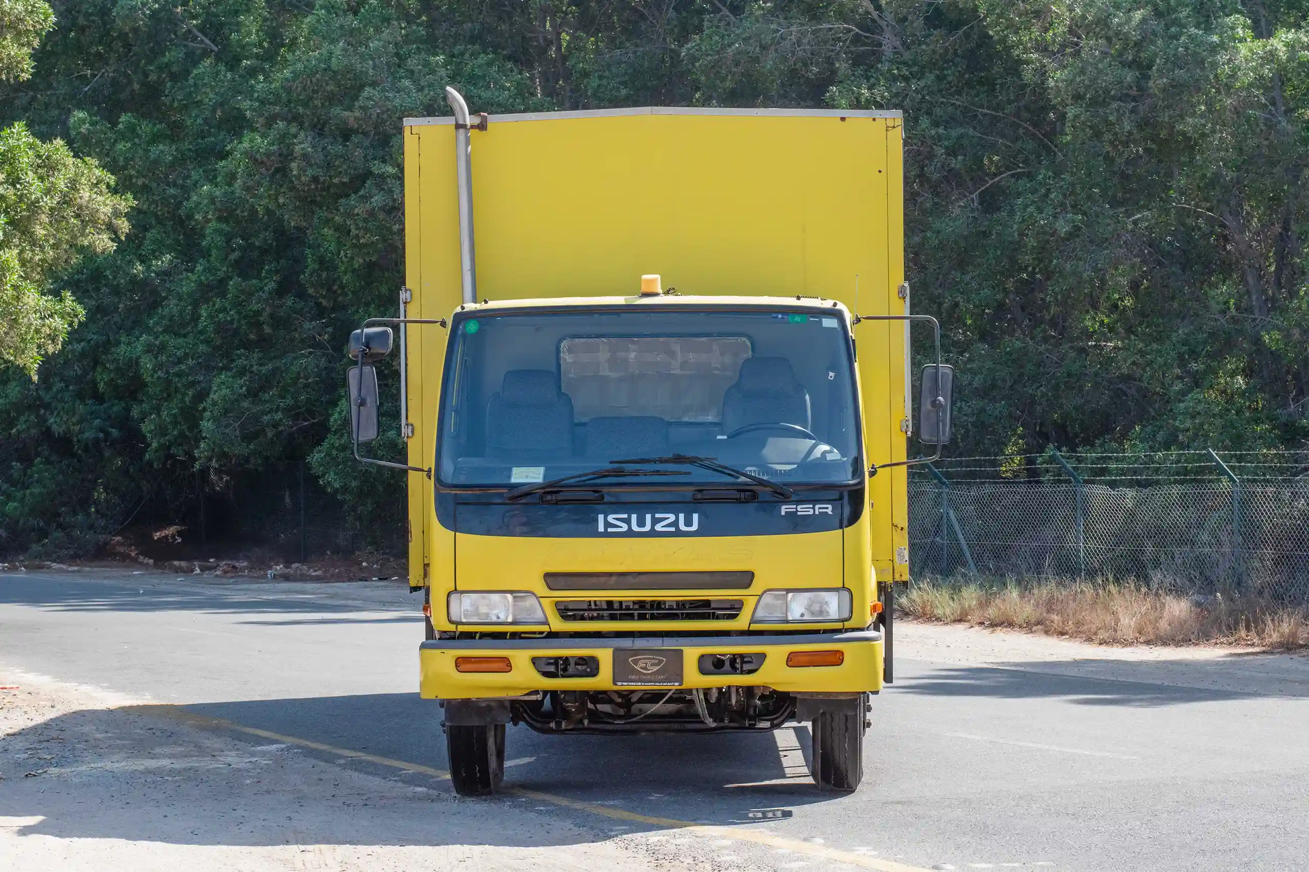 Used 2016 Isuzu FSR Cargo Truck Yellow – Front View at First Choice Cars Sharjah