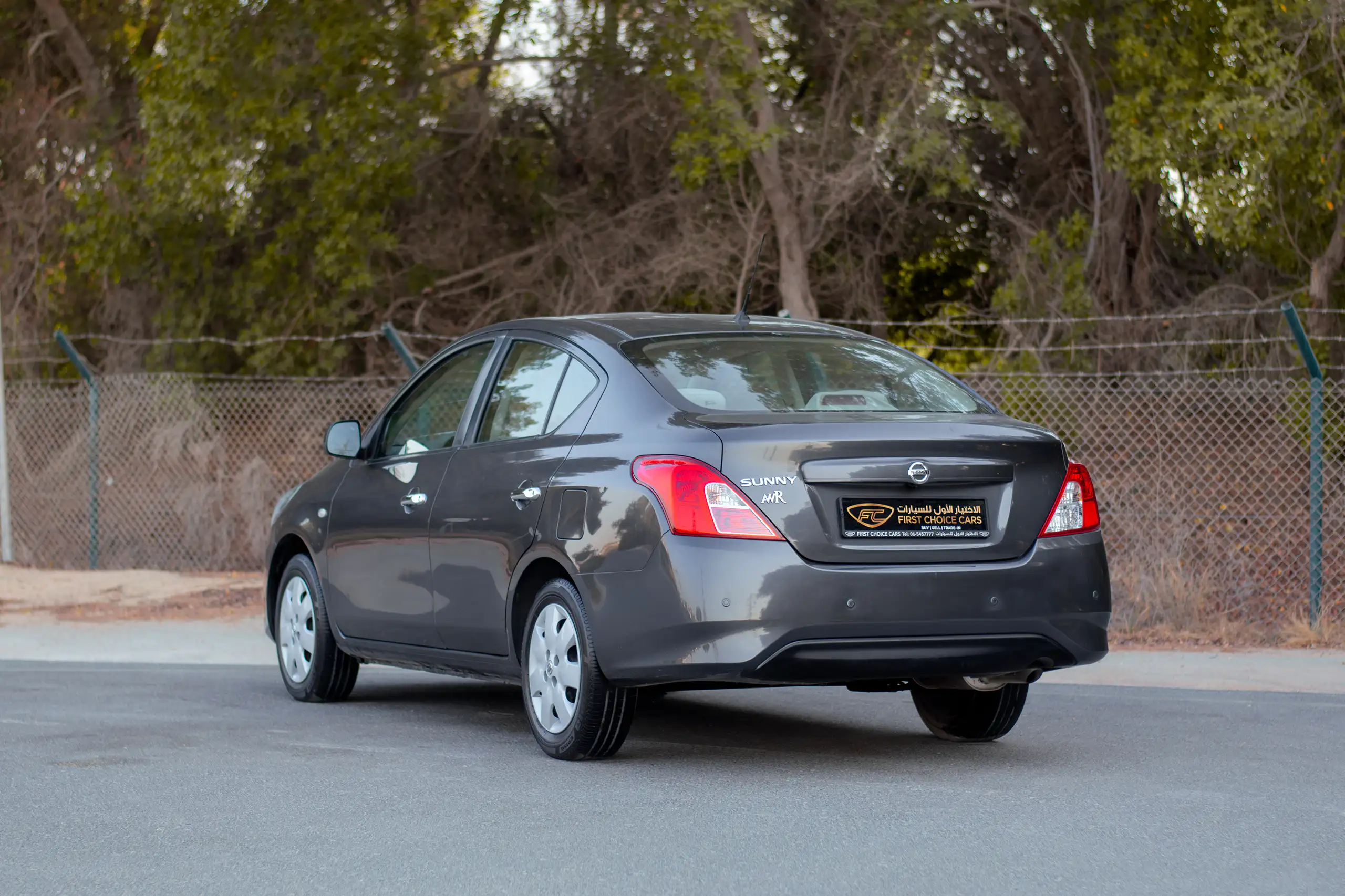 Used 2023 Nissan Sunny SV Grey – Left Back Diagonal (45°) View at First Choice Cars Sharjah