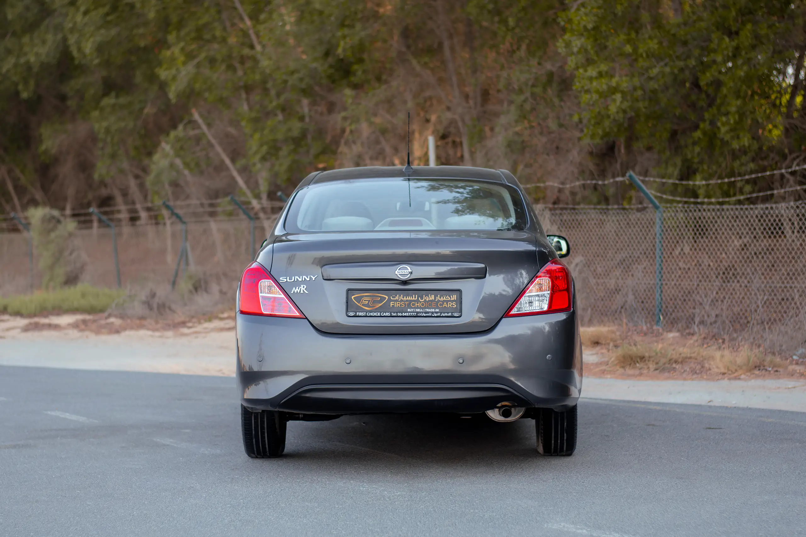 Used 2023 Nissan Sunny SV Grey – Back/Rear View at First Choice Cars Sharjah