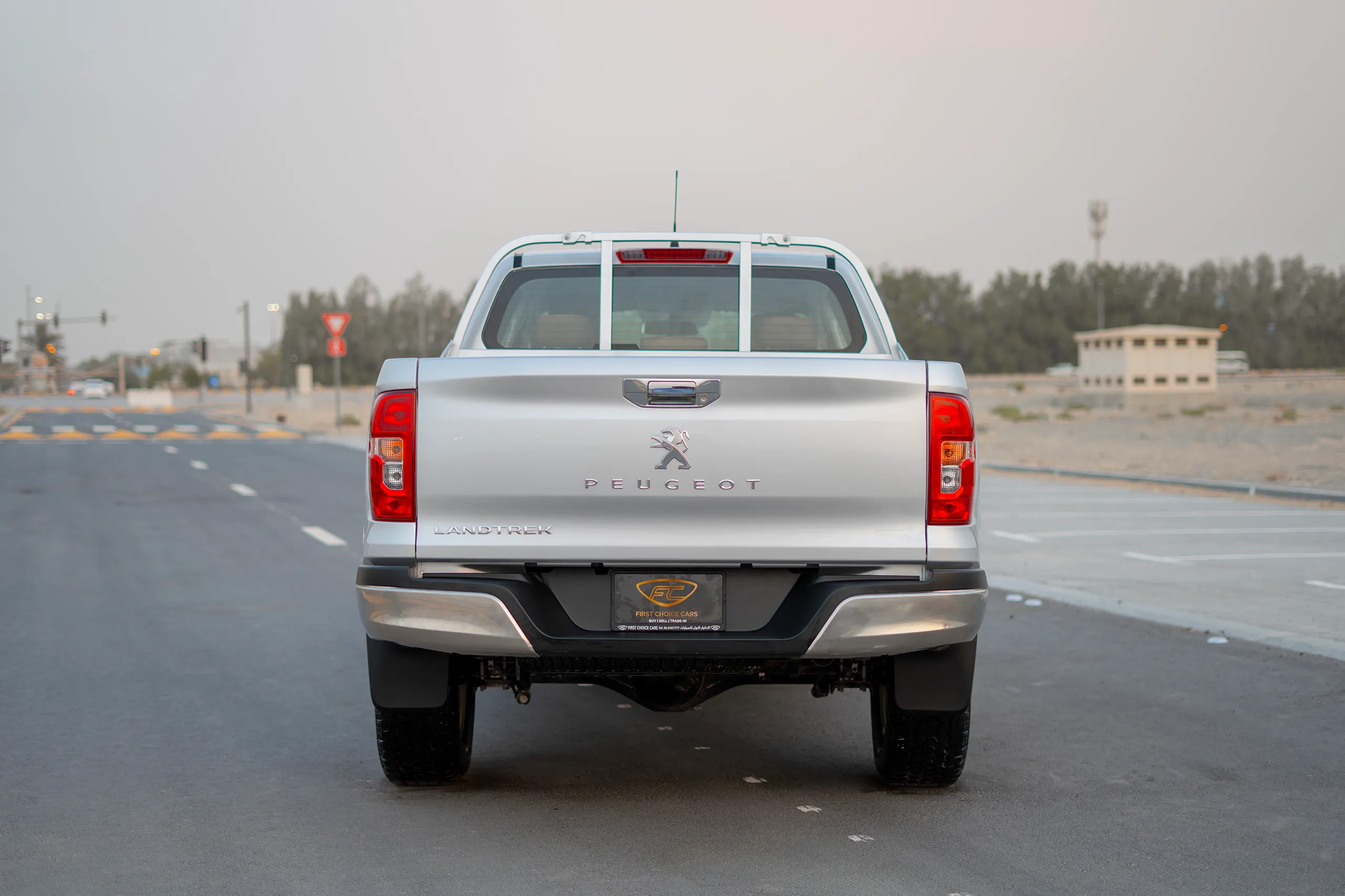 Used 2023 Peugeot Landtrek Double Cabin Silver – Back/Rear View at First Choice Cars Sharjah