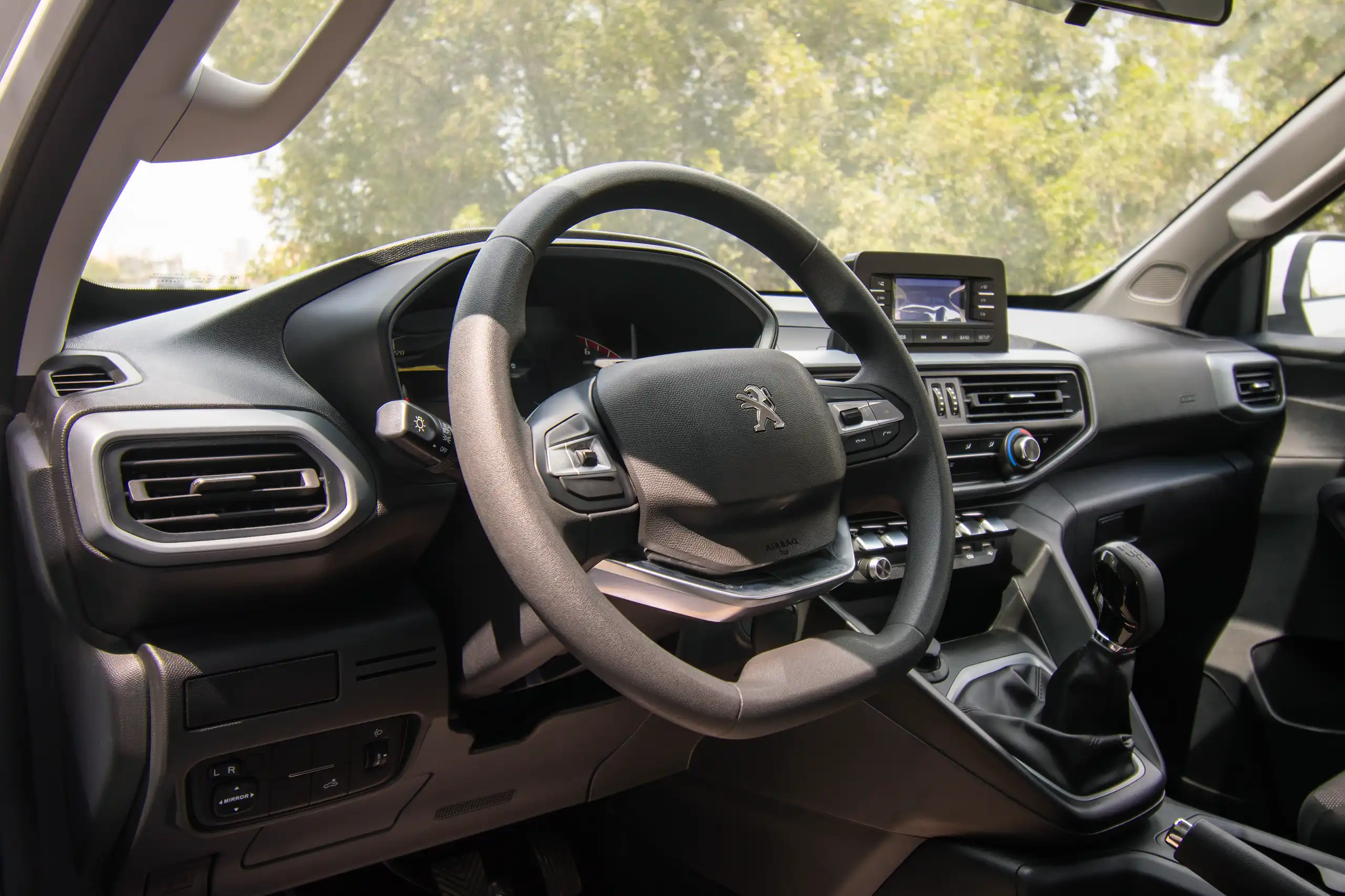 Used 2023 Peugeot Landtrek Double Cabin Silver – Driver Side Dashboard & Steering View at First Choice Cars Sharjah