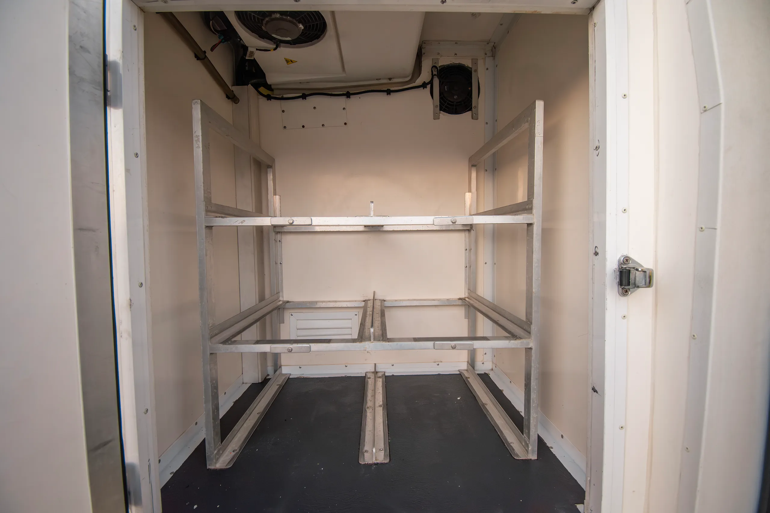 Used 2020 Toyota Hiace GL- High Roof Yellow – Chiller Cooling Unit View at First Choice Cars Sharjah