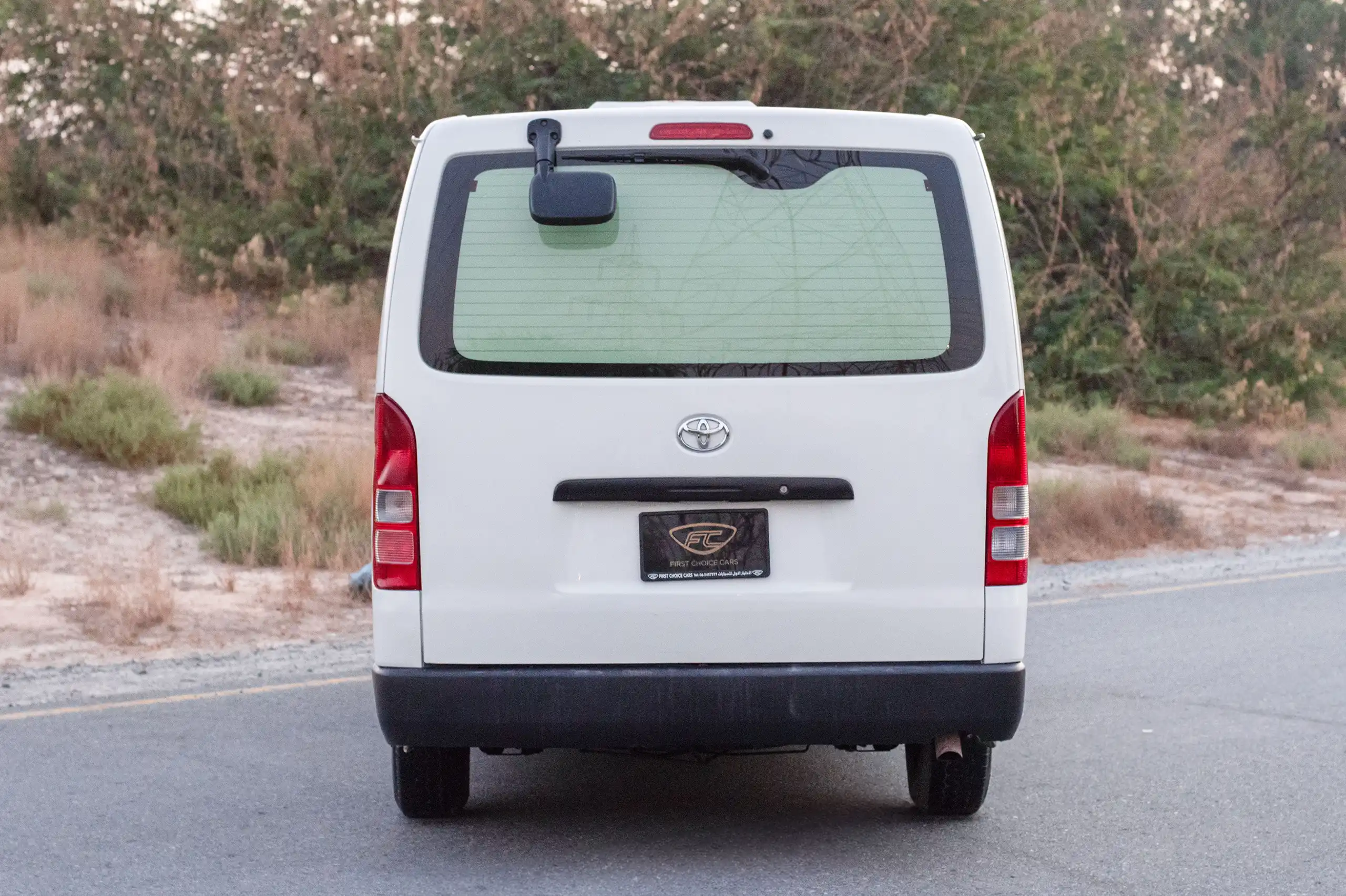 Used 2022 Toyota Hiace GL - Std Roof White – Back/Rear View at First Choice Cars Sharjah