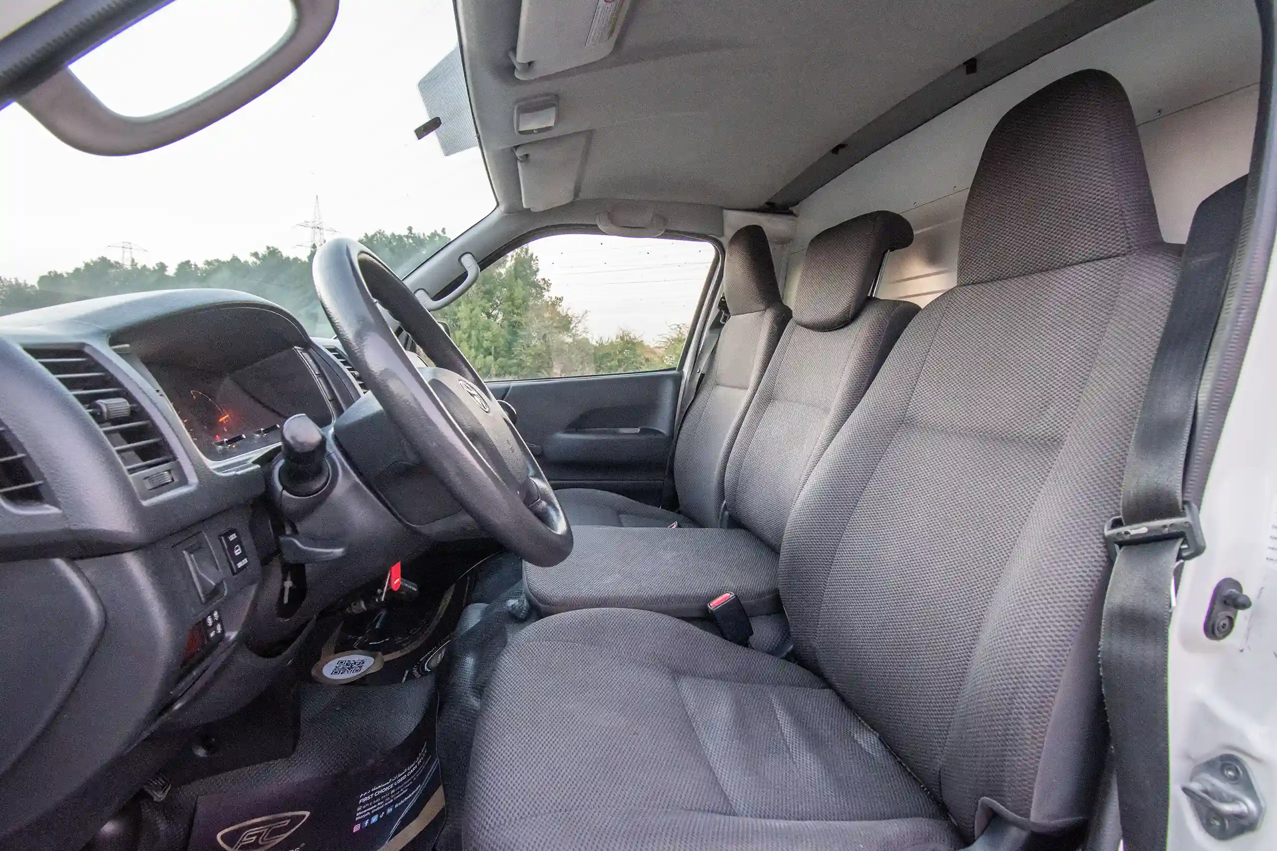 Used 2022 Toyota Hiace GL - Std Roof White – Front Driver Side Cabin View at First Choice Cars Sharjah