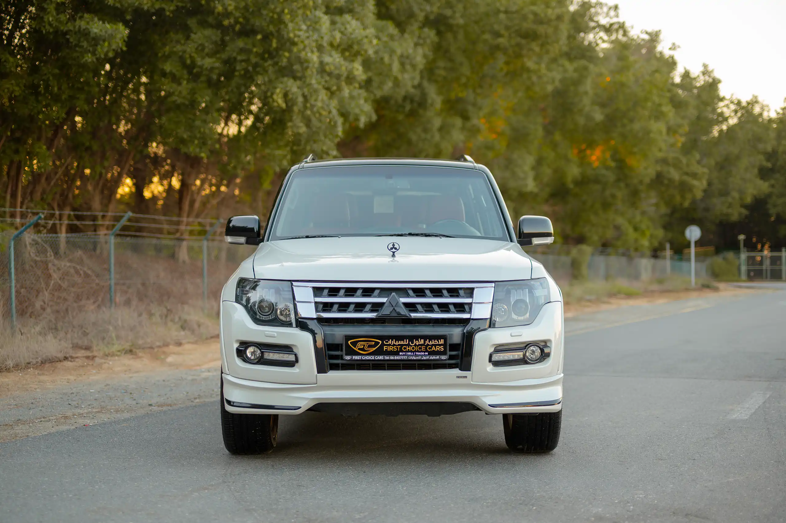 Used 2020 Mitsubishi Pajero Signature Edition White – Front View at First Choice Cars Sharjah