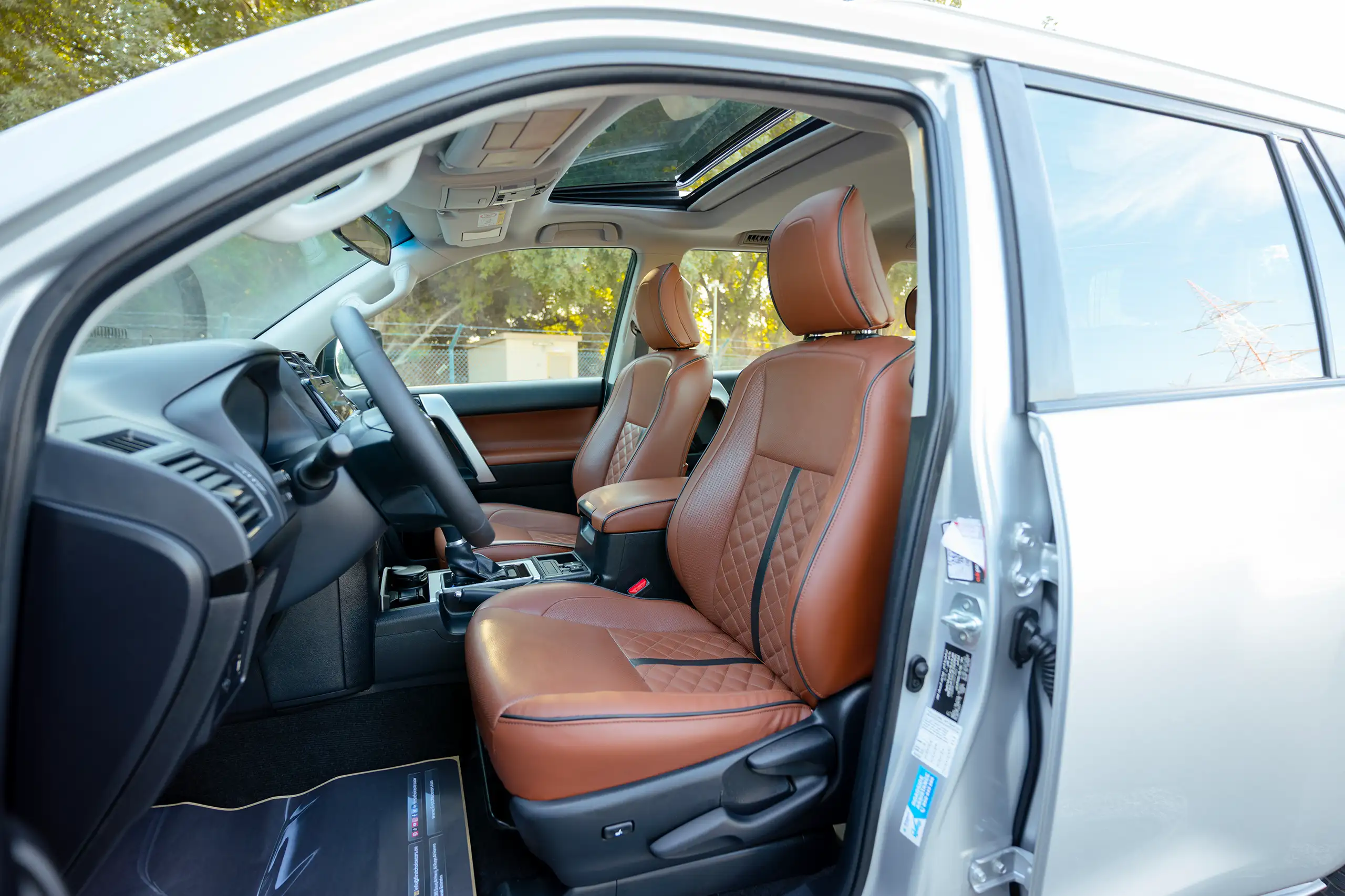 Used 2019 Toyota Prado VXR Silver – Front Driver Side Cabin View at First Choice Cars Sharjah