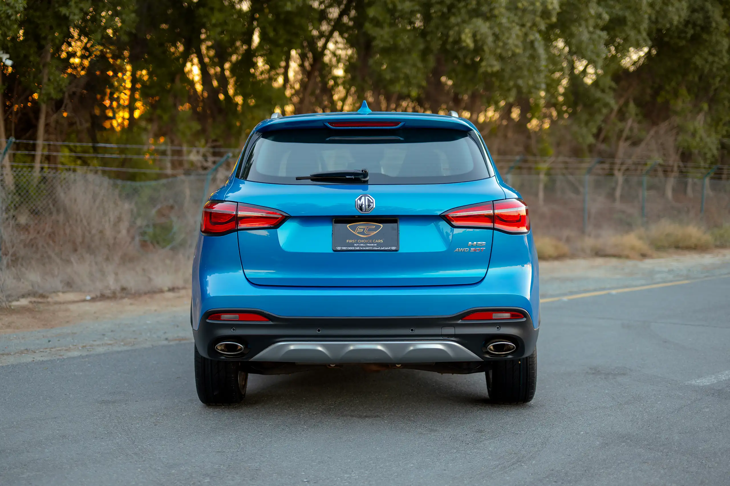 Used 2021 MG HS Luxury Blue – Back/Rear View at First Choice Cars Sharjah