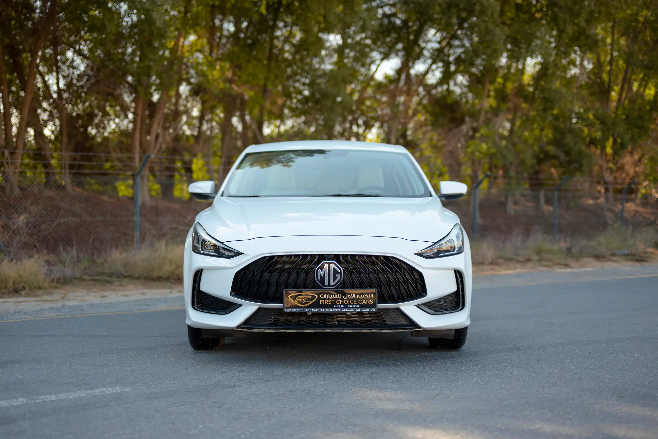 Used 2022 MG GT Comfort White – Front View at First Choice Cars Sharjah