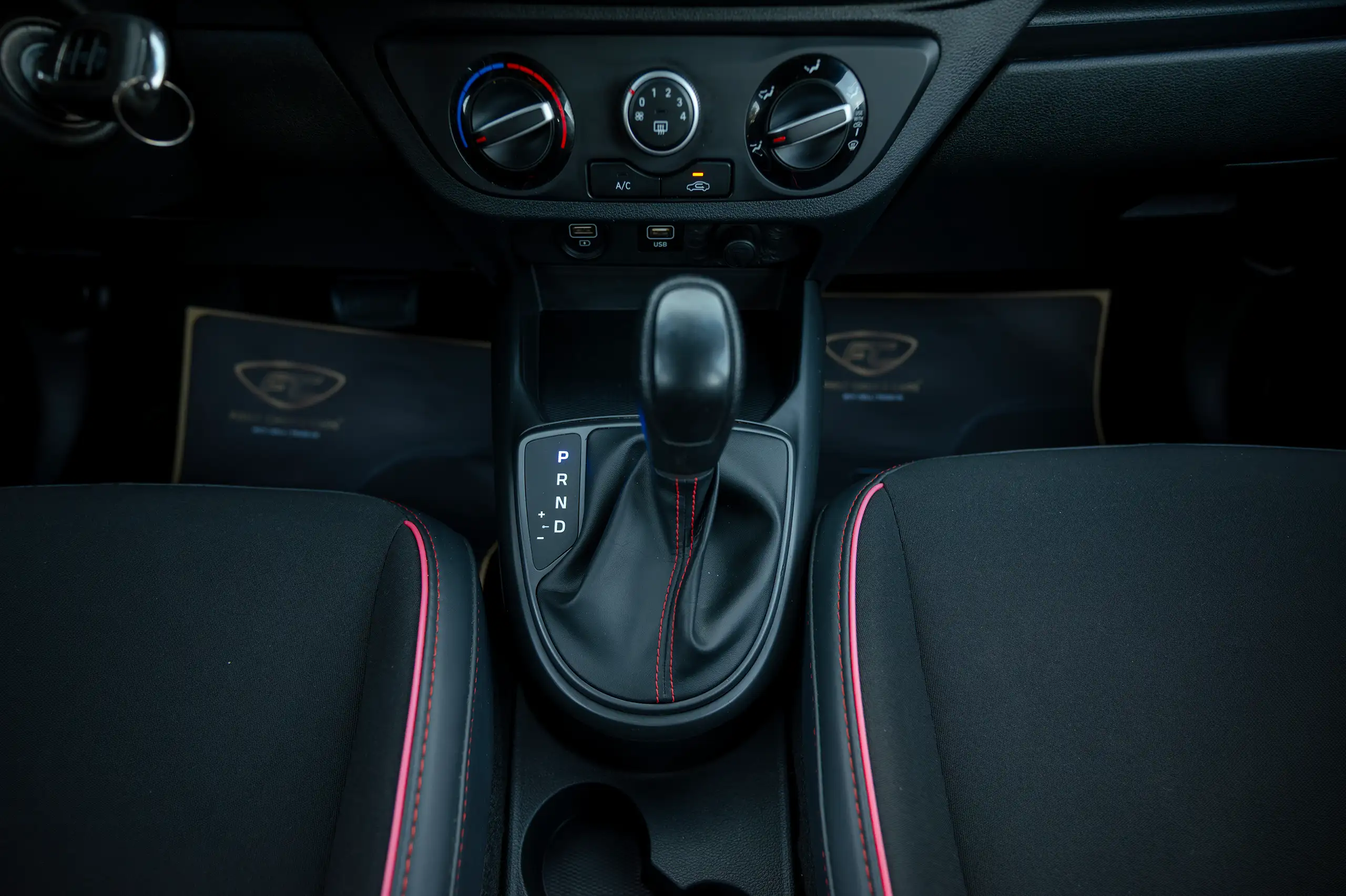 Used 2023 Hyundai Grand i10 Smart White – Center Console & Gear Shifter at First Choice Cars Sharjah