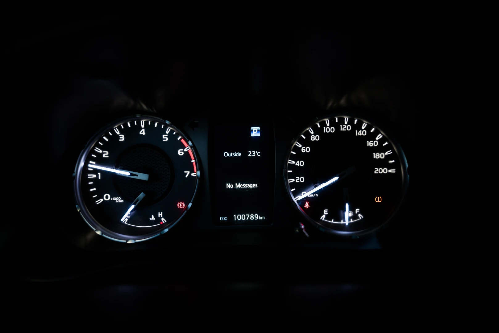 Used 2022 Toyota Hilux GLX Double Cabin White – Odometer / Mileage Reading View at First Choice Cars Sharjah