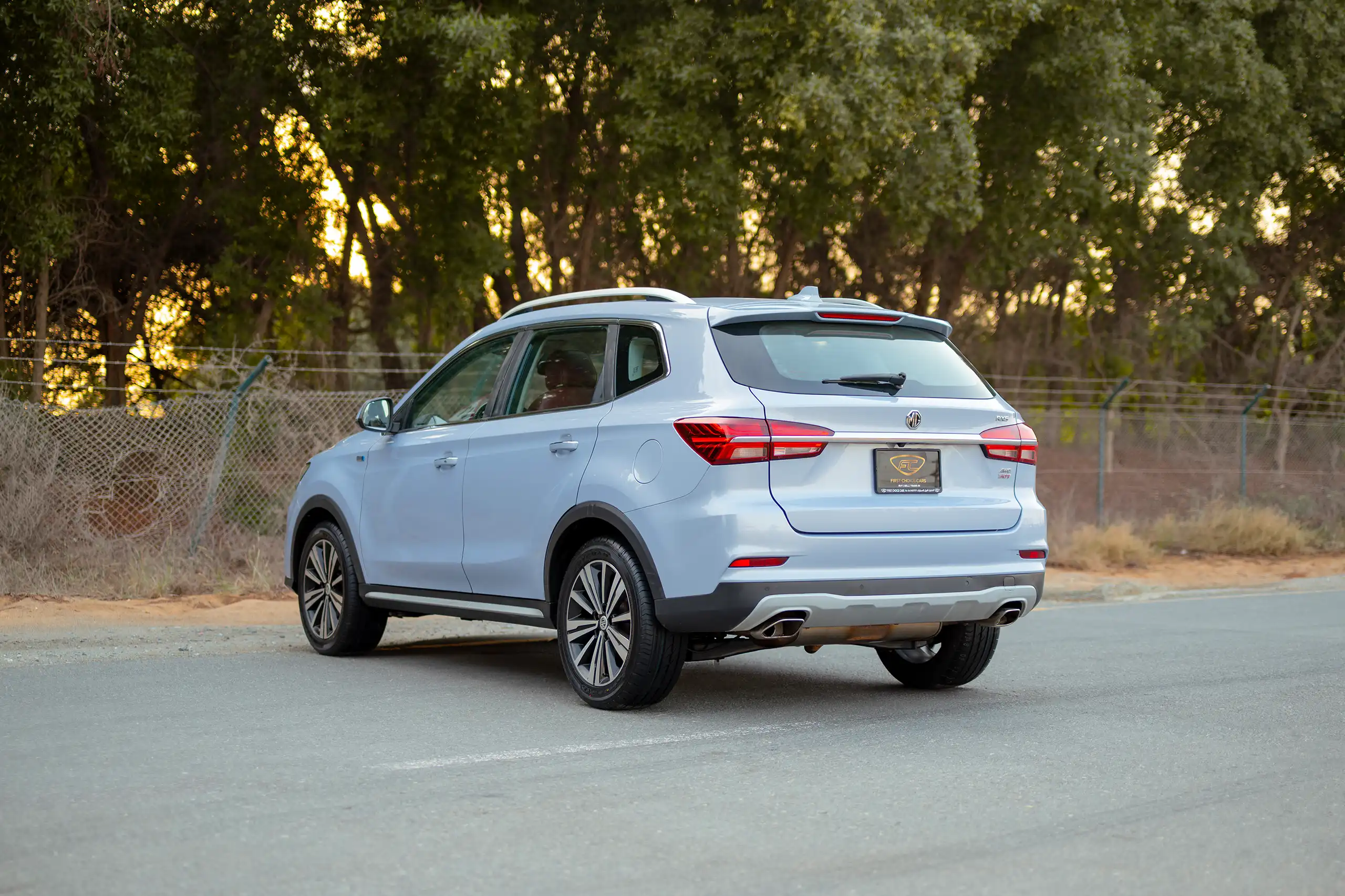 Used 2022 MG RX5 Luxury Silver – Left Back Diagonal (45°) View at First Choice Cars Sharjah