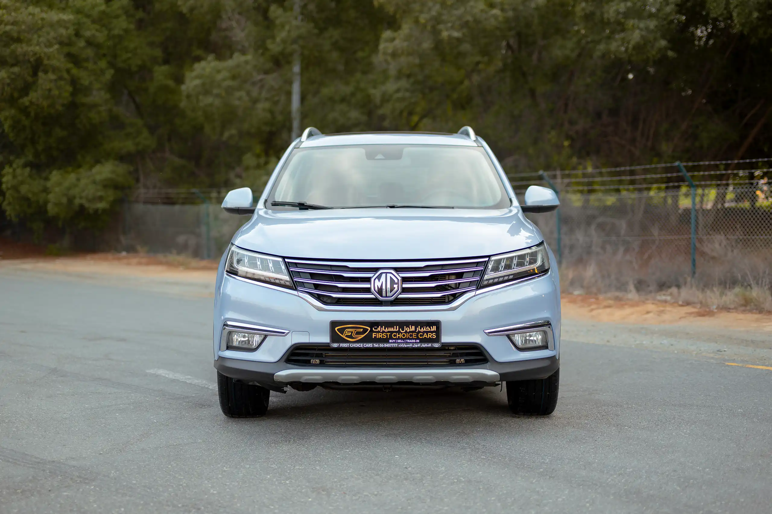 Used 2022 MG RX5 Luxury Silver – Front View at First Choice Cars Sharjah
