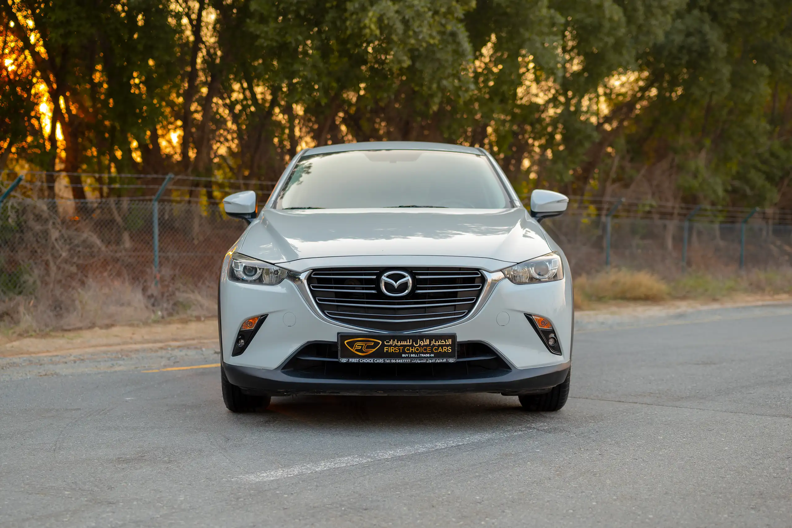 Used 2021 Mazda CX-3 GS Silver – Front View at First Choice Cars Sharjah