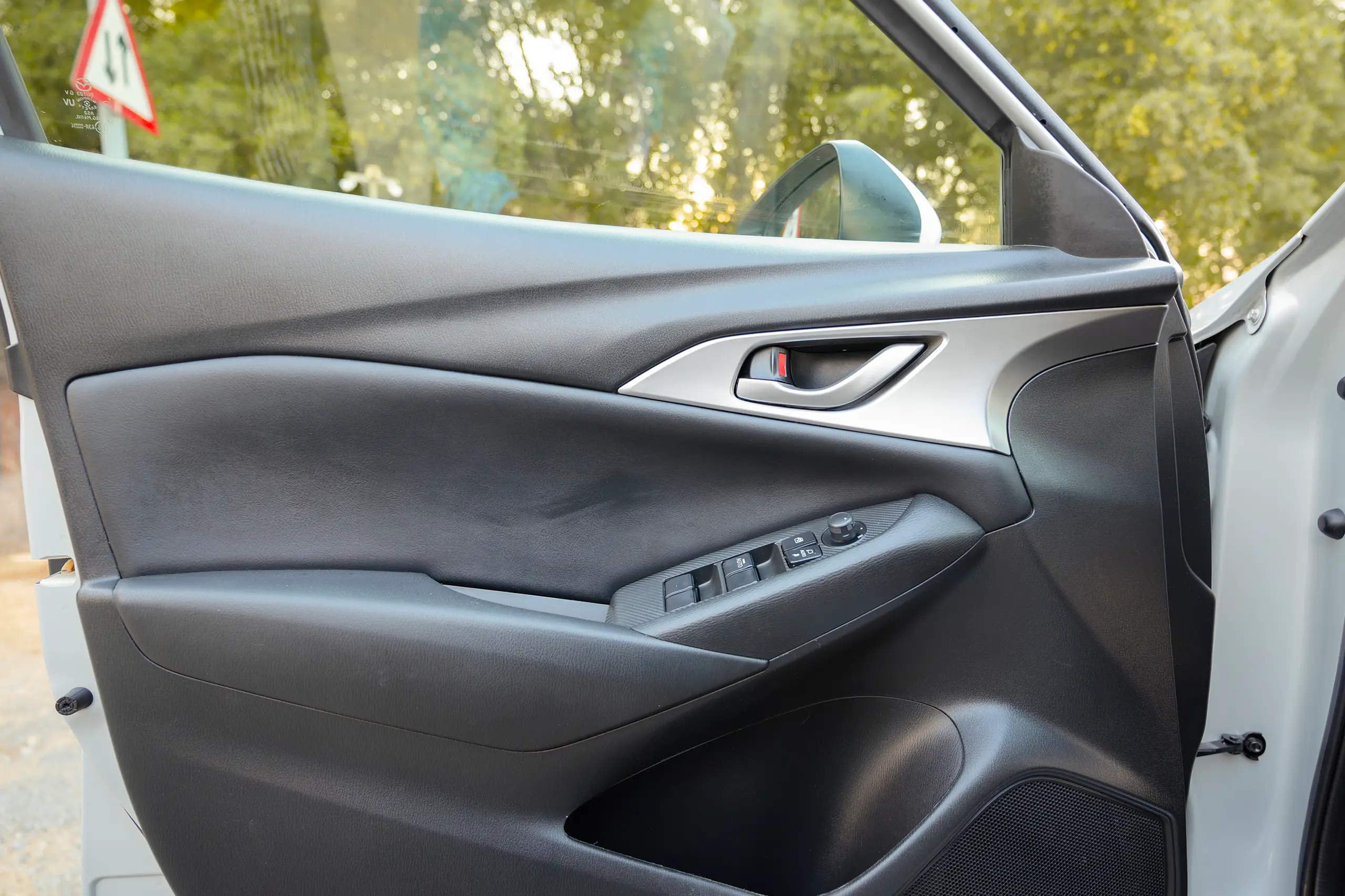 Used 2021 Mazda CX-3 GS Silver – Driver Door Panel Full View at First Choice Cars Sharjah