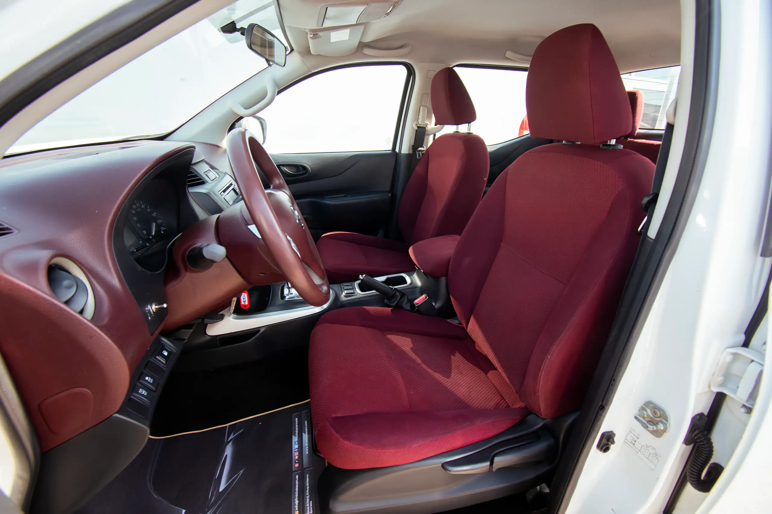 Used 2020 Nissan Navara SE White – Front Driver Side Cabin View at First Choice Cars Sharjah