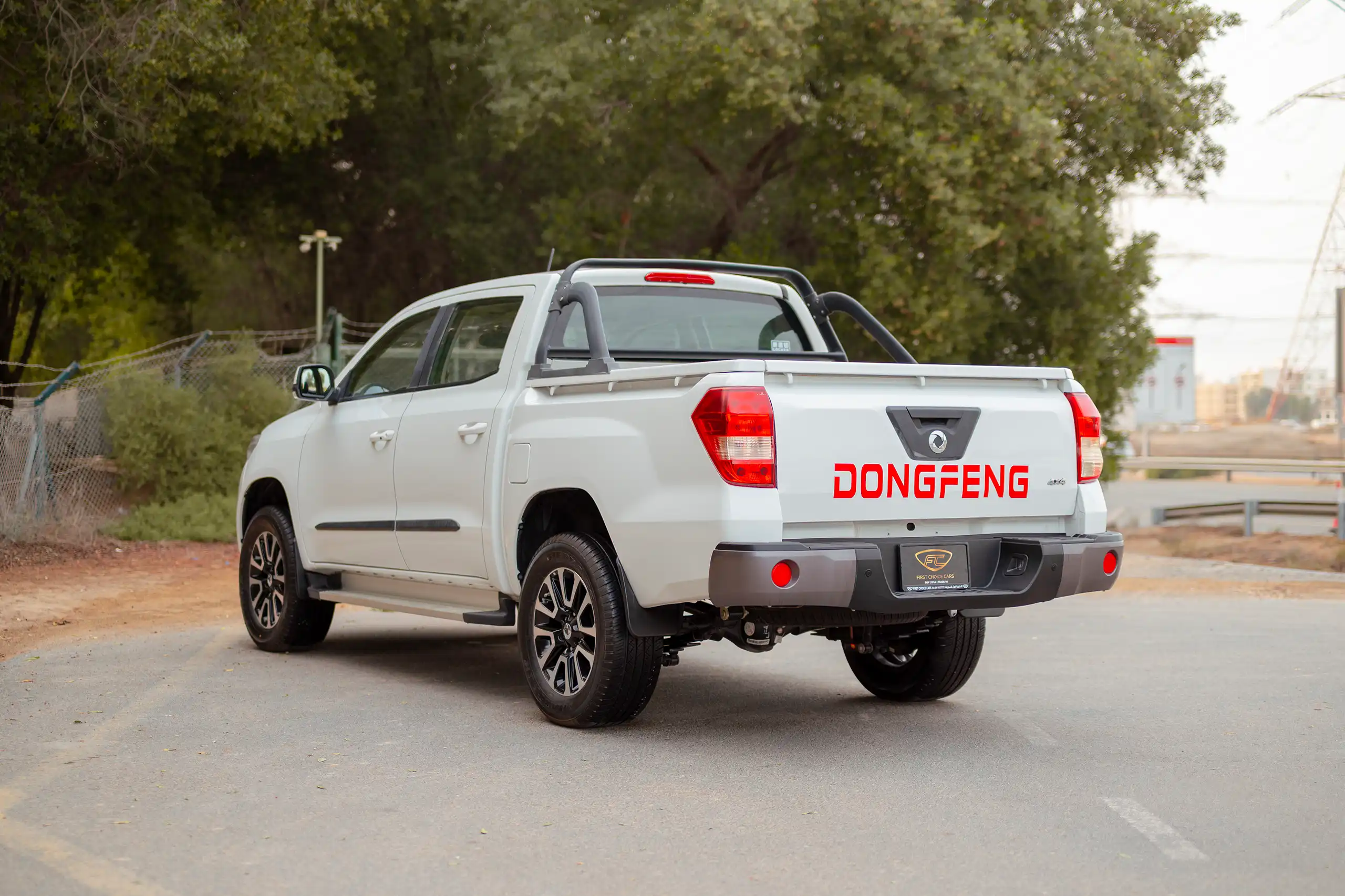 Used 2025 DongFeng RICH 6 Double Cabin White – Left Back Diagonal (45°) View at First Choice Cars Sharjah