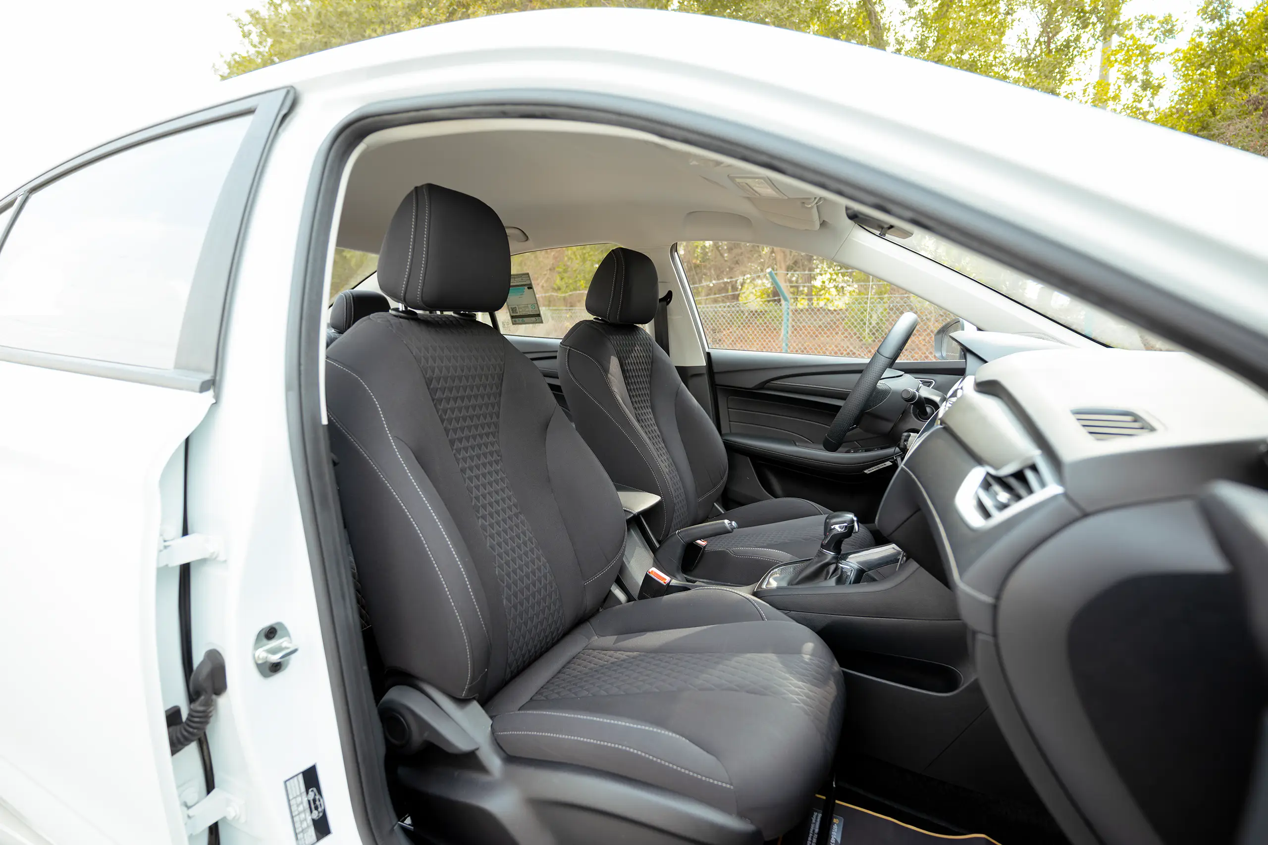 Used 2024 MG 5 Comfort White – Front Passenger Side Cabin View at First Choice Cars Sharjah