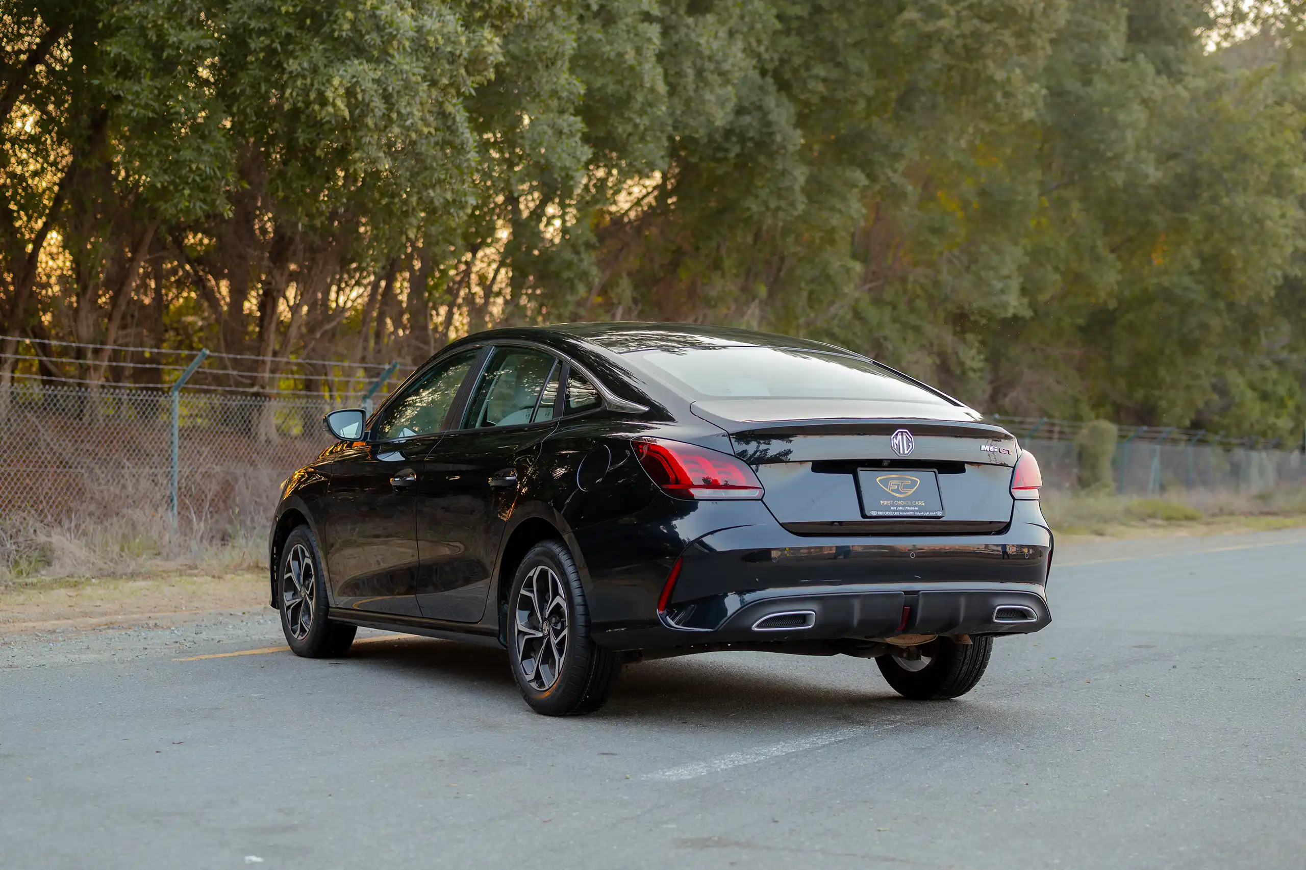 Used 2022 MG GT Comfort Black – Left Back Diagonal (45°) View at First Choice Cars Sharjah