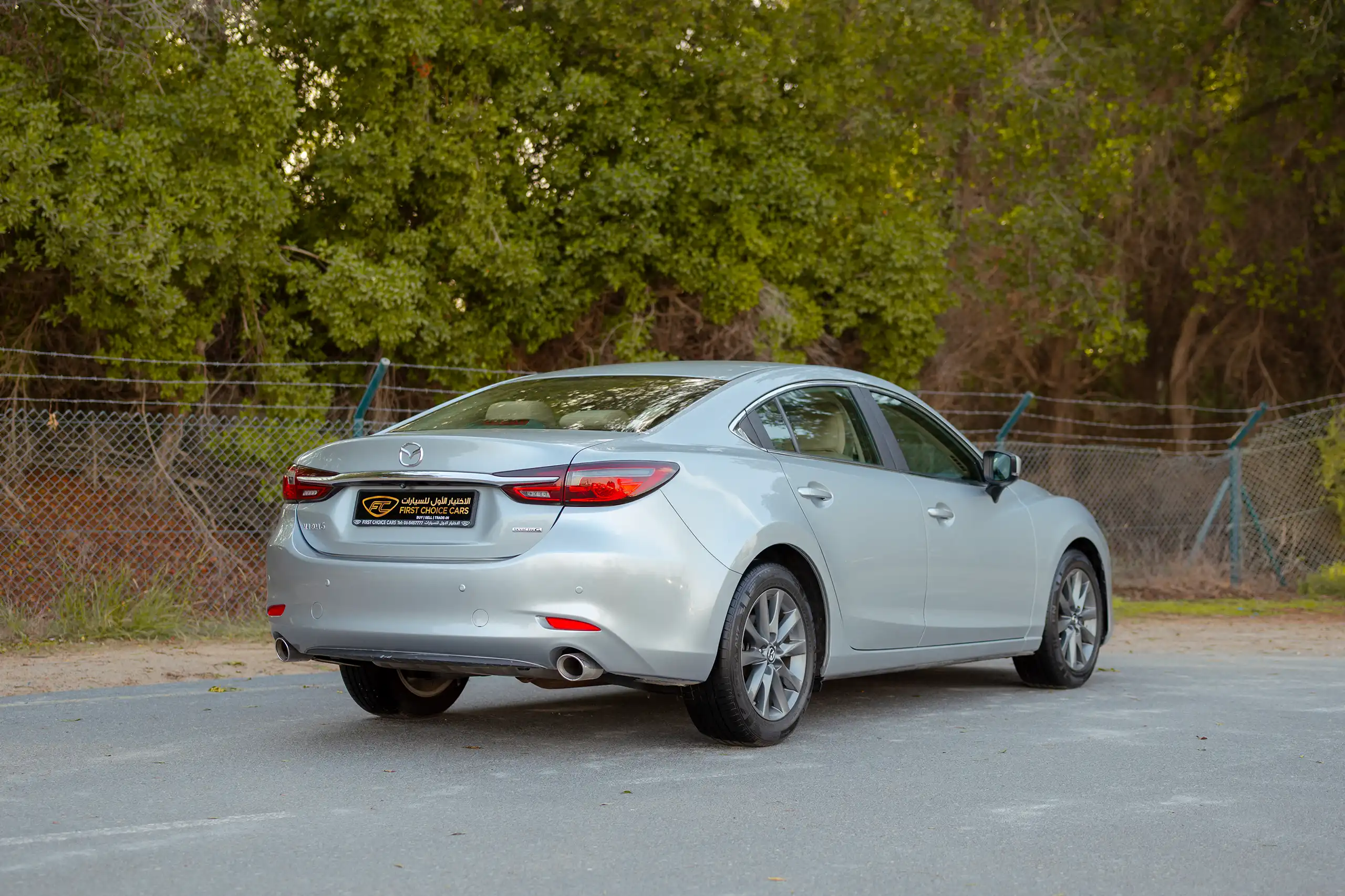 Used 2023 Mazda 6 S Grade Silver – Right Back Diagonal (45°) View at First Choice Cars Sharjah