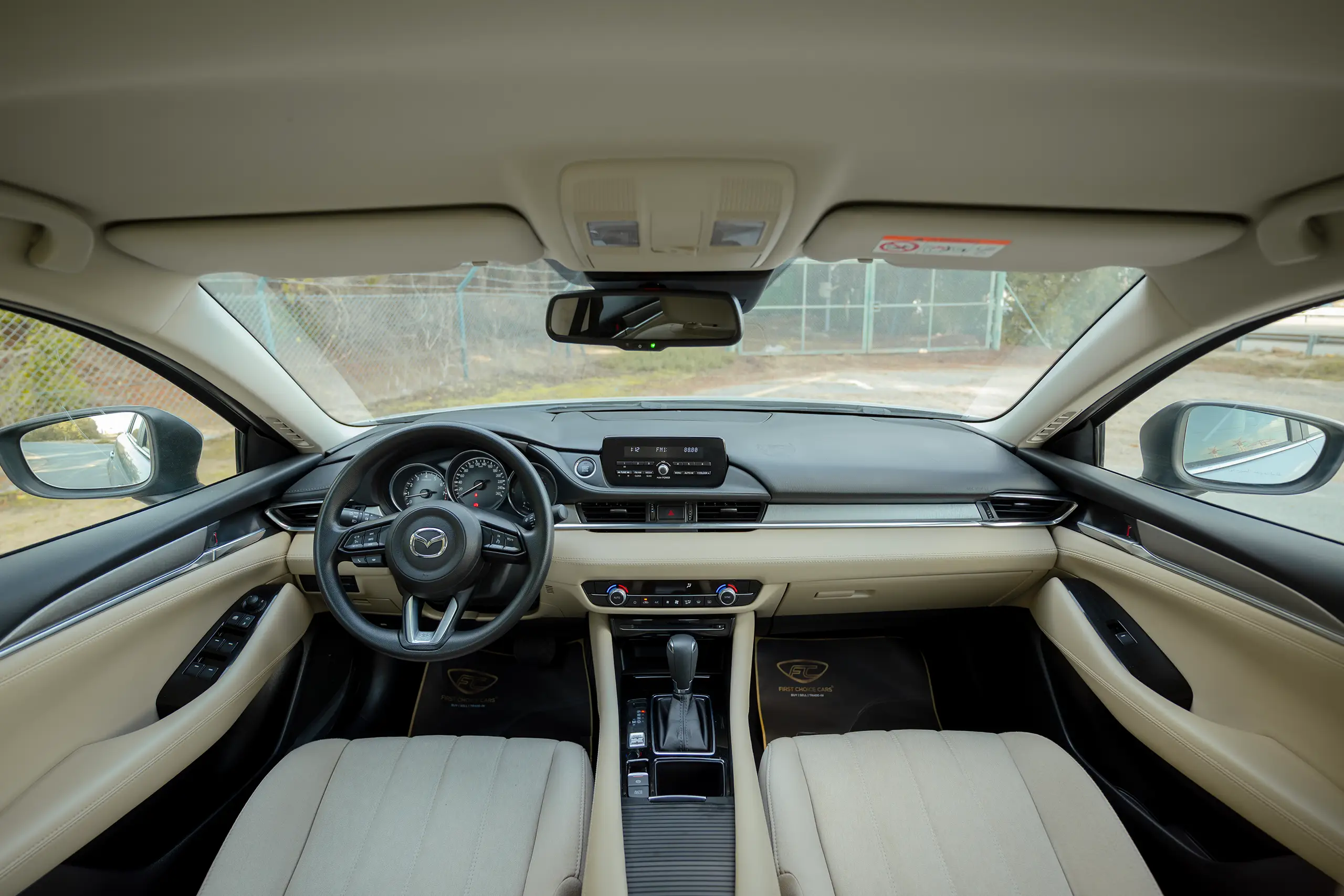 Used 2023 Mazda 6 S Grade Silver – Front Cabin / Dashboard Full View at First Choice Cars Sharjah