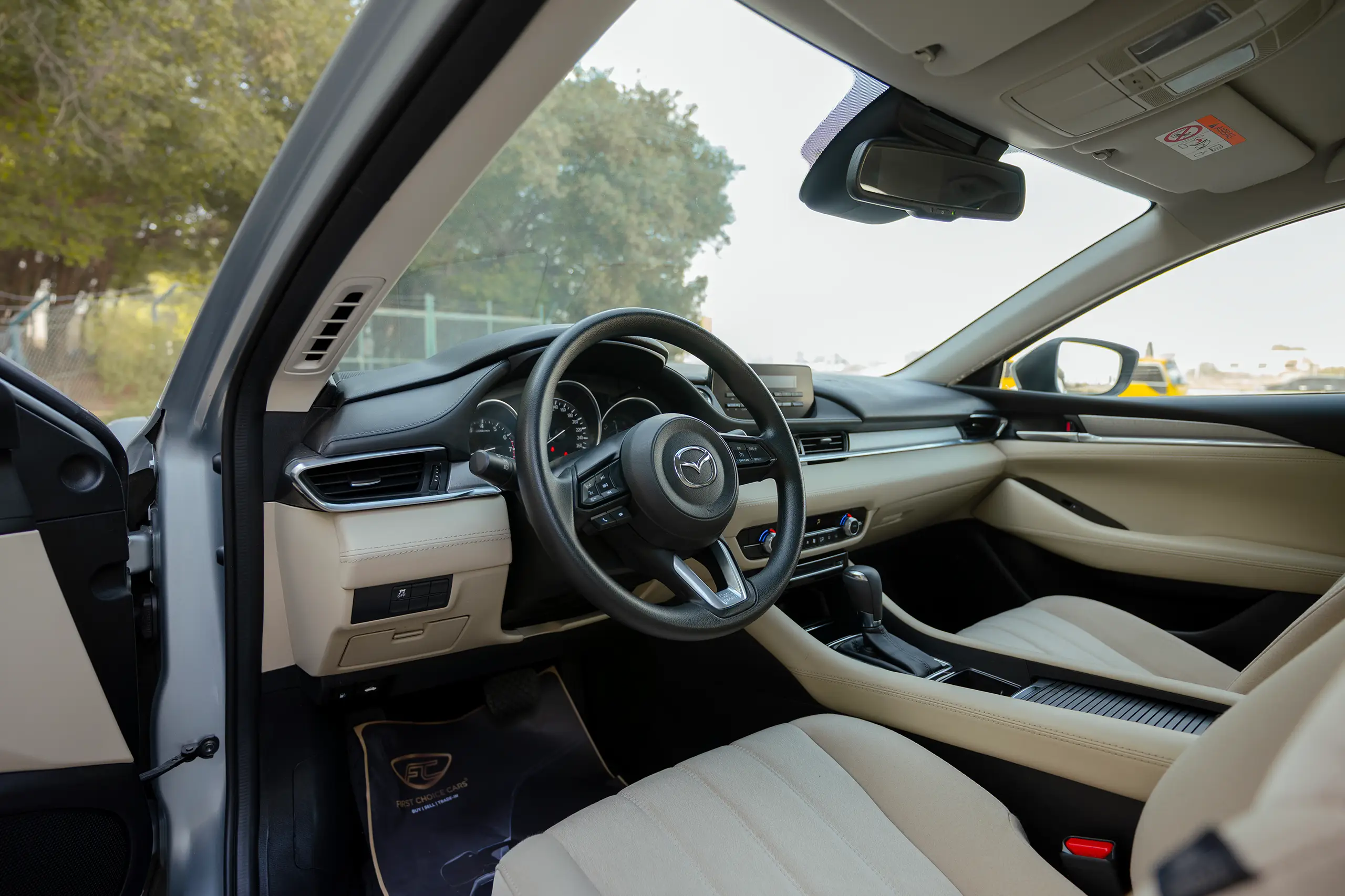 Used 2023 Mazda 6 S Grade Silver – Driver Side Dashboard & Steering View at First Choice Cars Sharjah