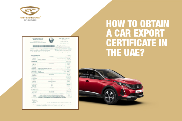 Car Export Certificate Uae