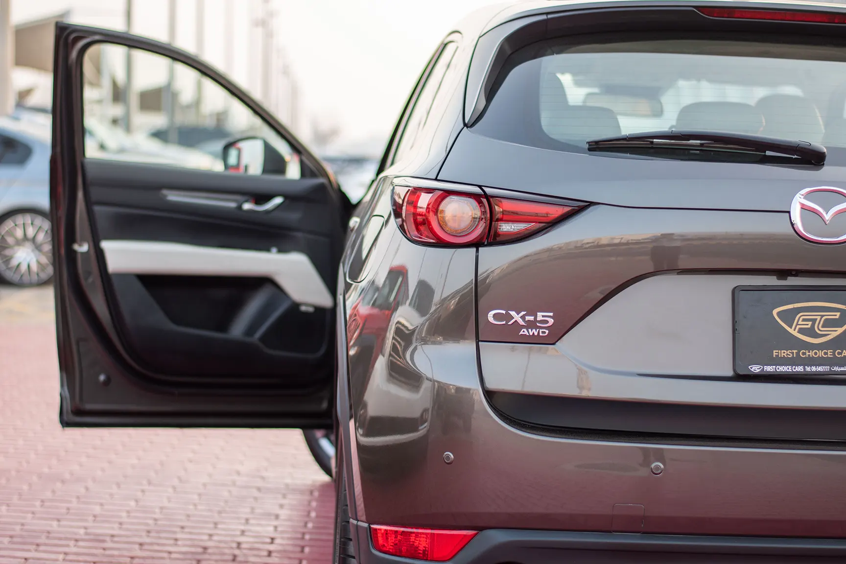 Used 2020 Mazda CX-5 GT Grey – Taillight Close-up at First Choice Cars Sharjah