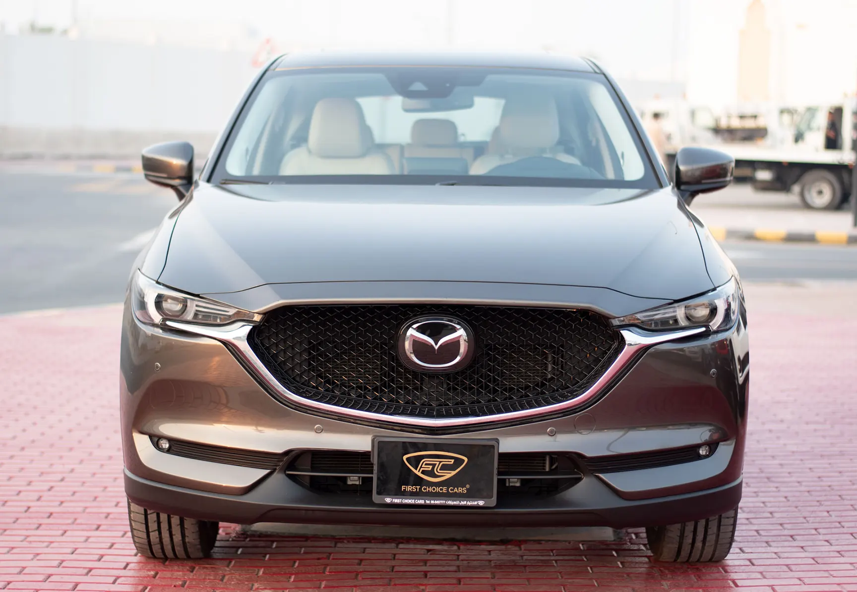 Used 2020 Mazda CX-5 GT Grey – Front View at First Choice Cars Sharjah