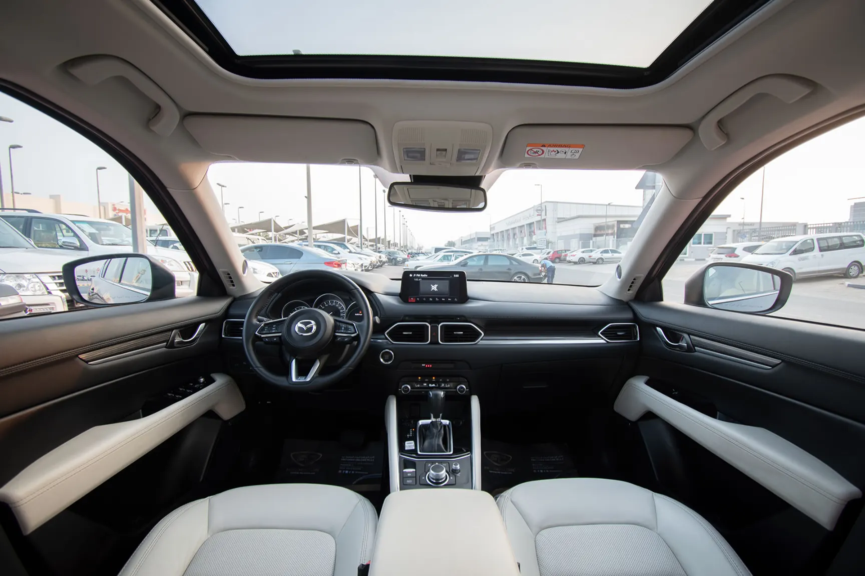 Used 2020 Mazda CX-5 GT Grey – Front Cabin / Dashboard Full View at First Choice Cars Sharjah