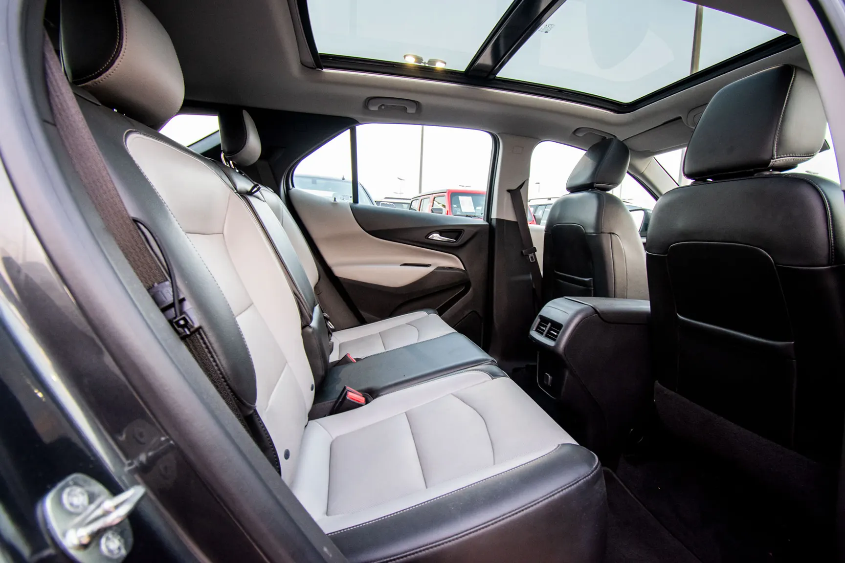Used 2019 Chevrolet Equinox LT in Grey – Rear Passenger Side Cabin View for Sale at First Choice Cars Dubai Sharjah