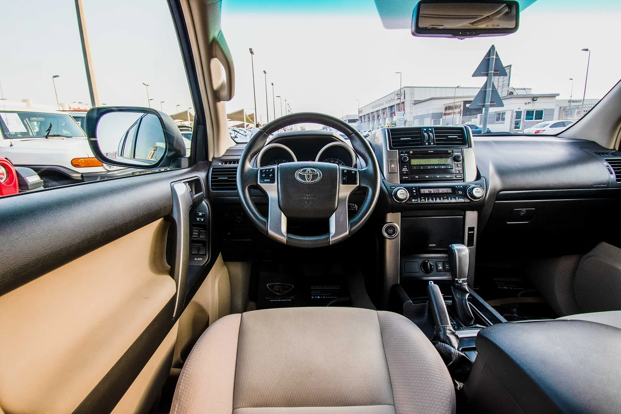 Used 2013 Toyota Prado Txl White – Steering Wheel & Instrument Cluster at First Choice Cars Sharjah