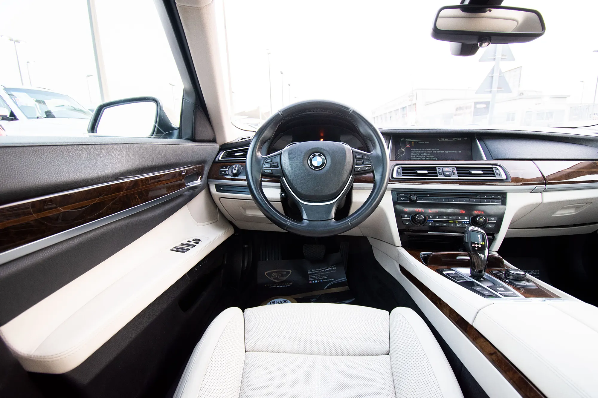 Used 2013 BMW 7-Series 750Li Gold – Steering Wheel & Instrument Cluster at First Choice Cars Sharjah