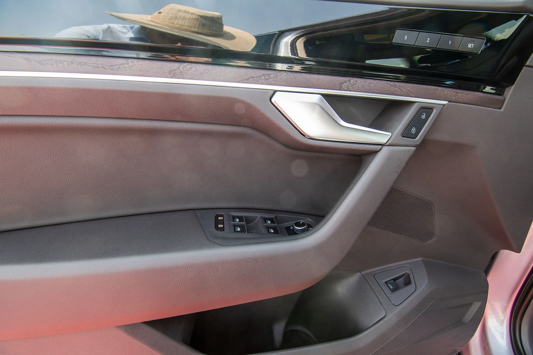 Used 2020 Volkswagen Touareg Atmosphere Comfortline Silver – Driver Door Panel Full View at First Choice Cars Sharjah