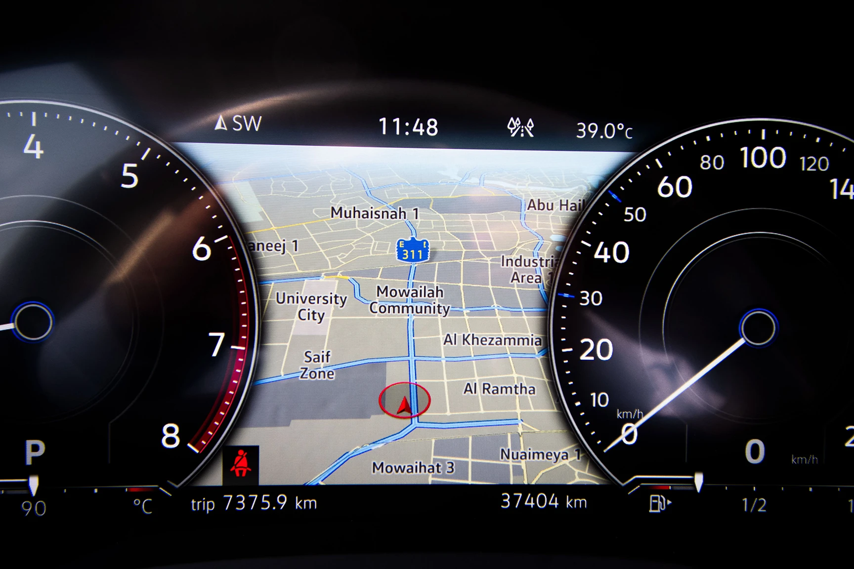 Used 2020 Volkswagen Touareg Atmosphere Comfortline Silver – Odometer / Mileage Reading View at First Choice Cars Sharjah