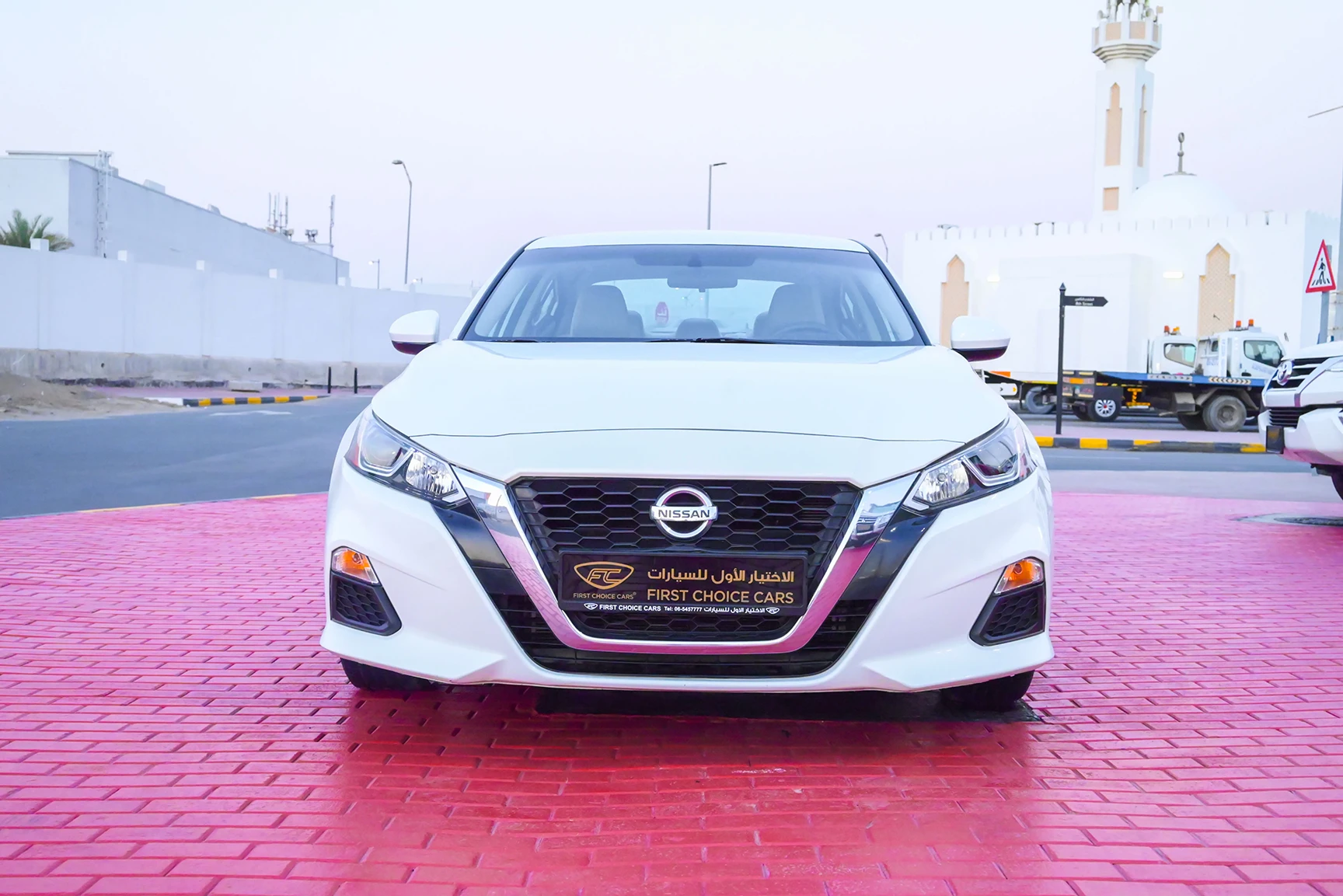 Used 2019 Nissan Altima S White – Front View at First Choice Cars Sharjah