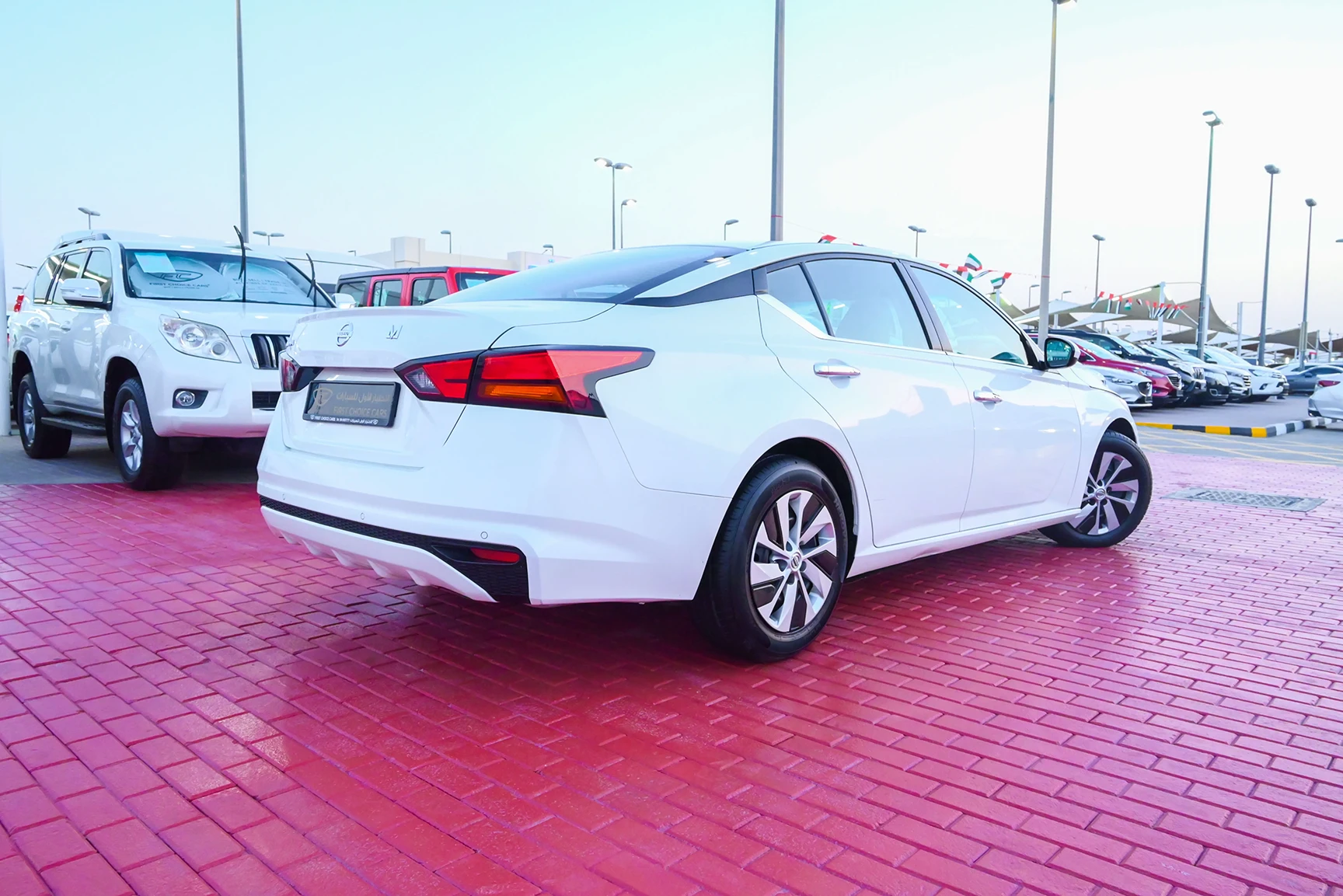 Used 2019 Nissan Altima S White – Right Back Diagonal (45°) View at First Choice Cars Sharjah