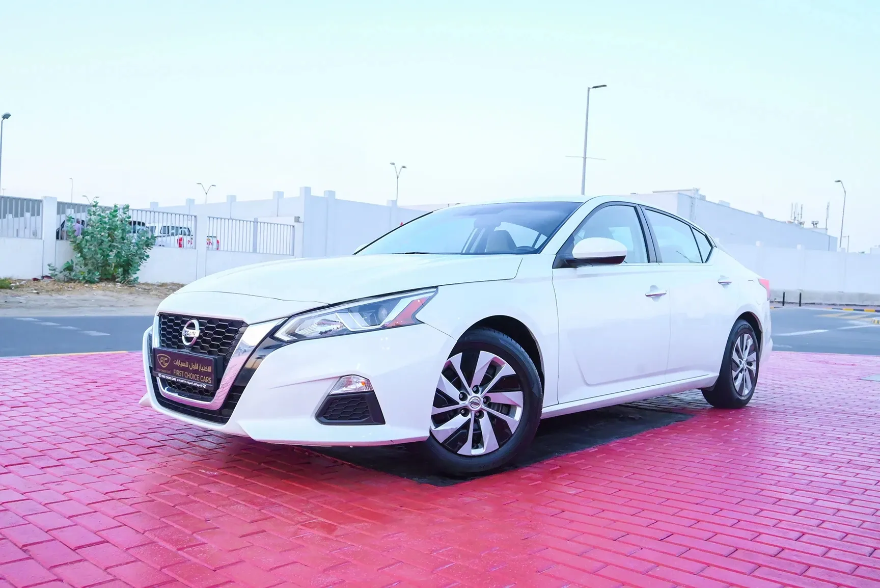 Used 2019 Nissan Altima S White – Left Front Diagonal (45°) View at First Choice Cars Sharjah