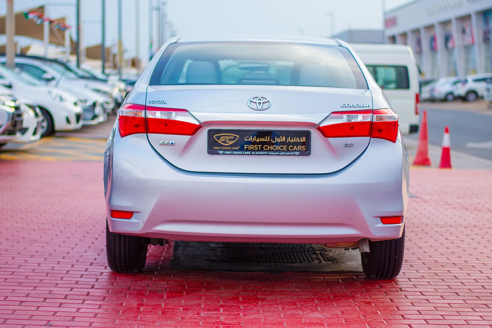 Used 2015 Toyota Corolla Se Silver – Back/Rear View at First Choice Cars Sharjah