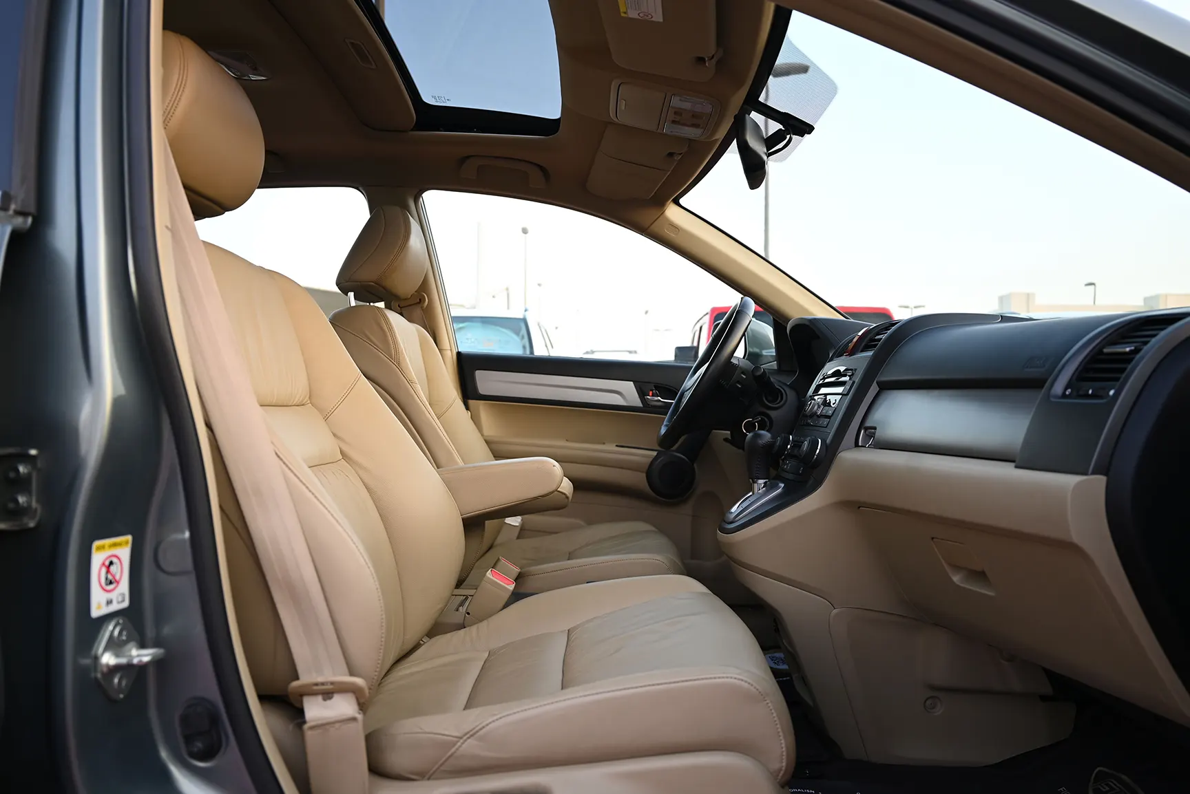 Used 2011 Honda CRV EXL Silver – Front Passenger Side Cabin View at First Choice Cars Sharjah