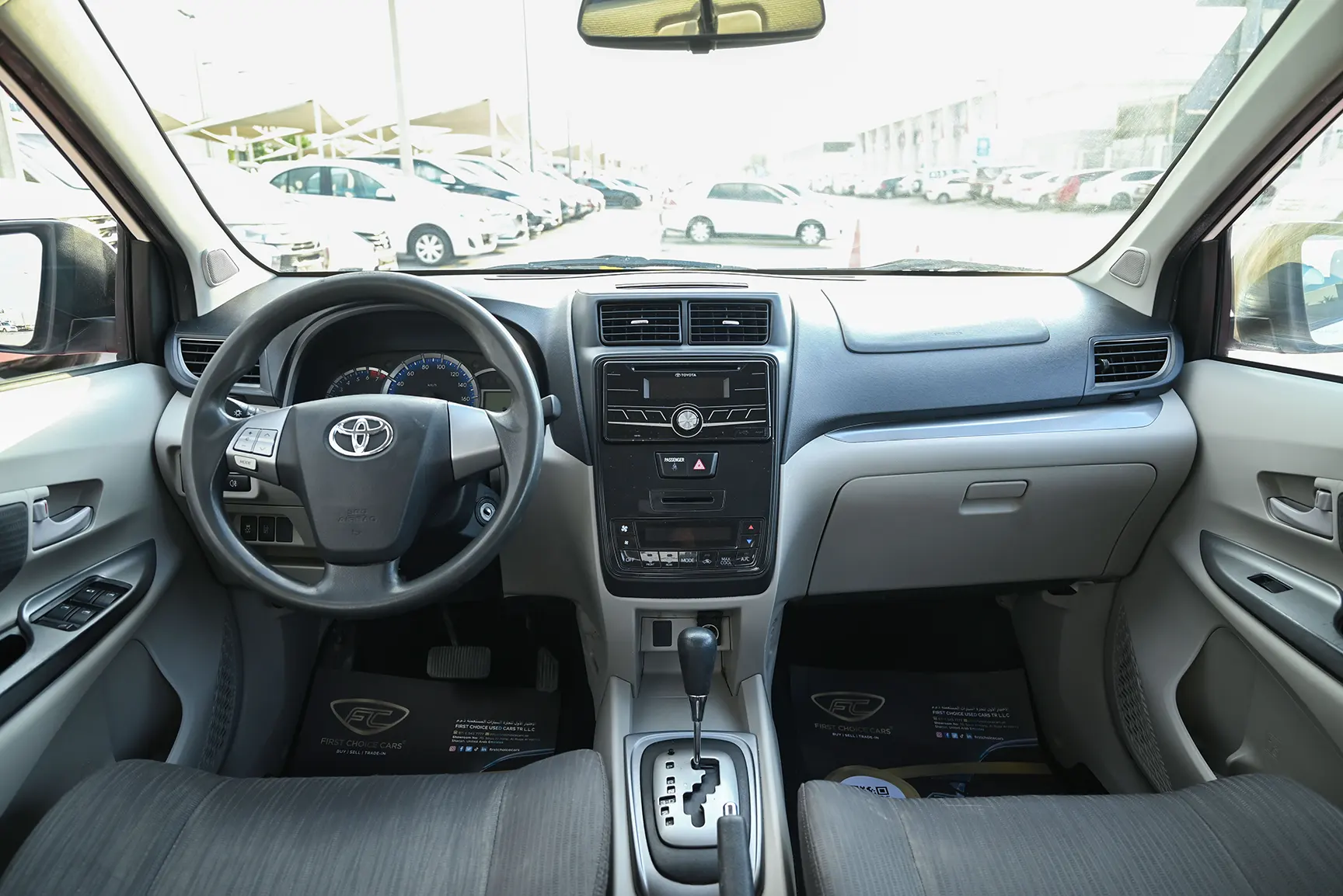 Used 2020 Toyota Avanza SE White – Front Cabin / Dashboard Full View at First Choice Cars Sharjah