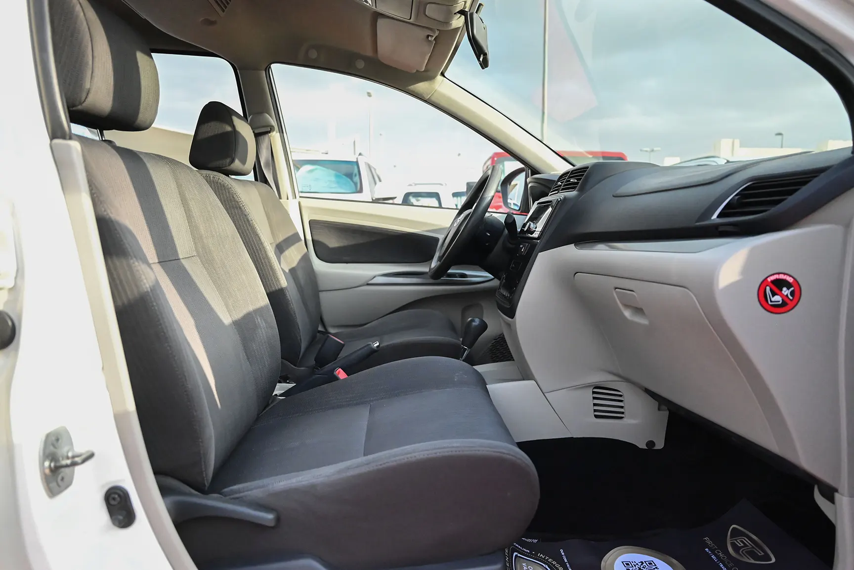 Used 2020 Toyota Avanza SE White – Front Passenger Side Cabin View at First Choice Cars Sharjah