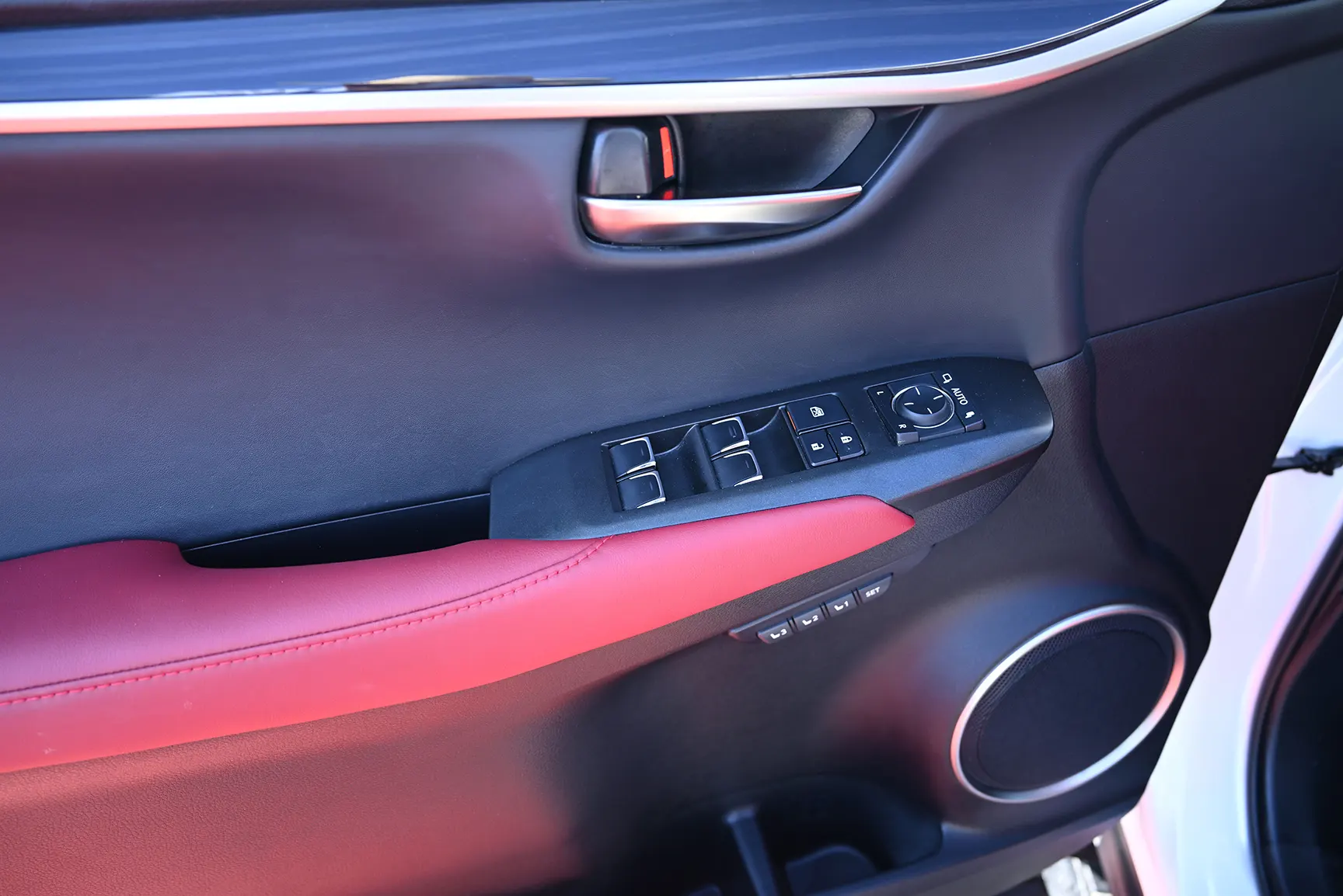 Used 2020 Lexus NX-SERIES NX 300 Platinum White – Driver Door Panel Full View at First Choice Cars Sharjah