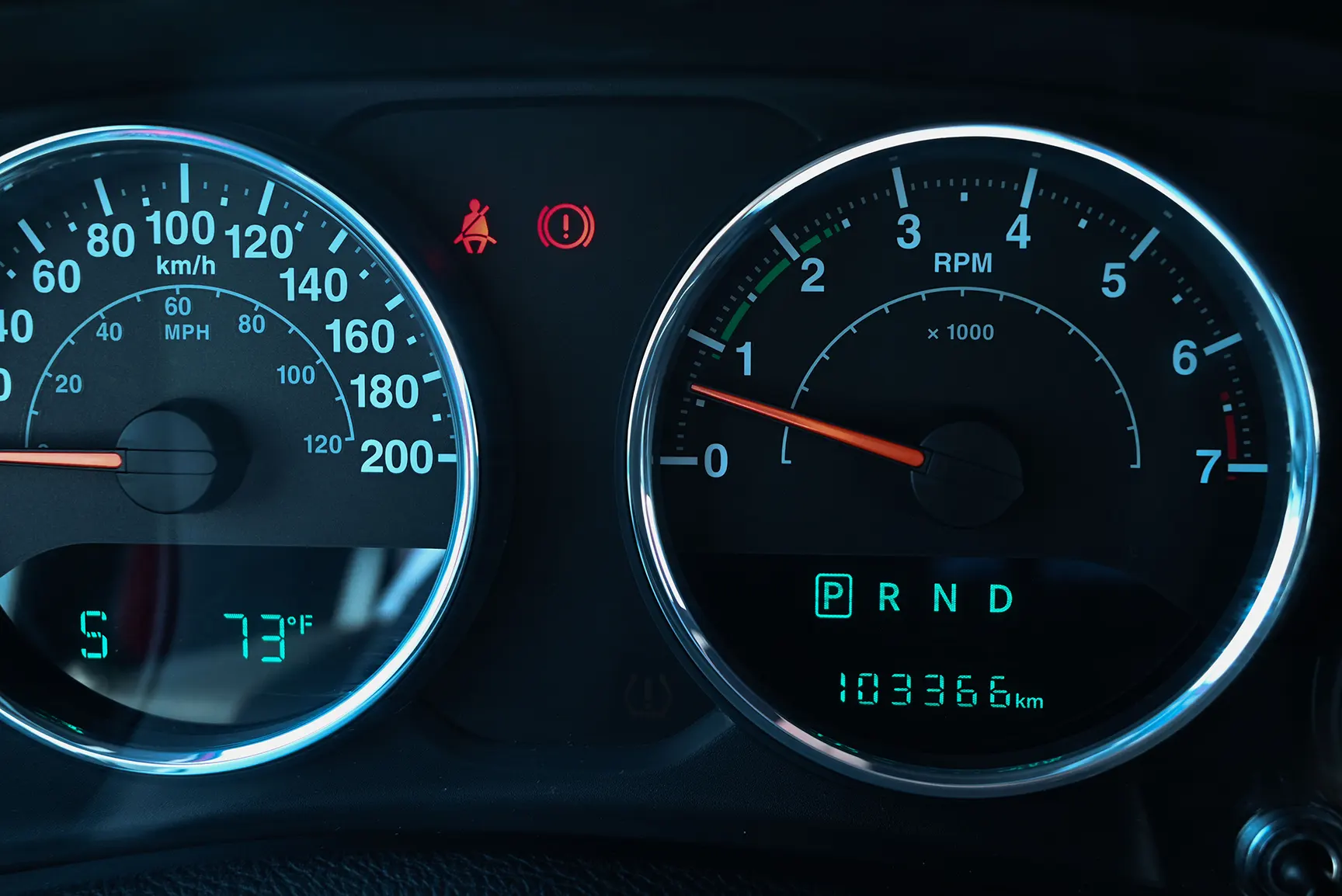 Used 2016 Jeep Wrangler Unlimited Sport Red – Odometer / Mileage Reading View at First Choice Cars Sharjah