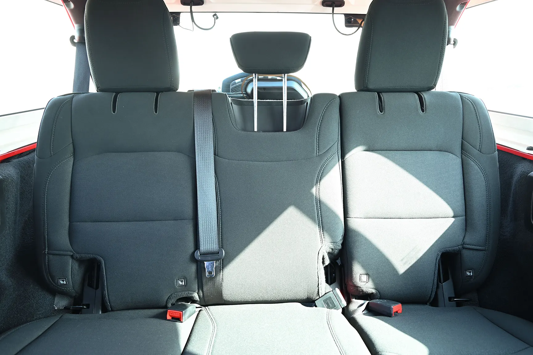 Used 2019 Jeep Wrangler Unlimited Sport Red – Rear Seat View at First Choice Cars Sharjah