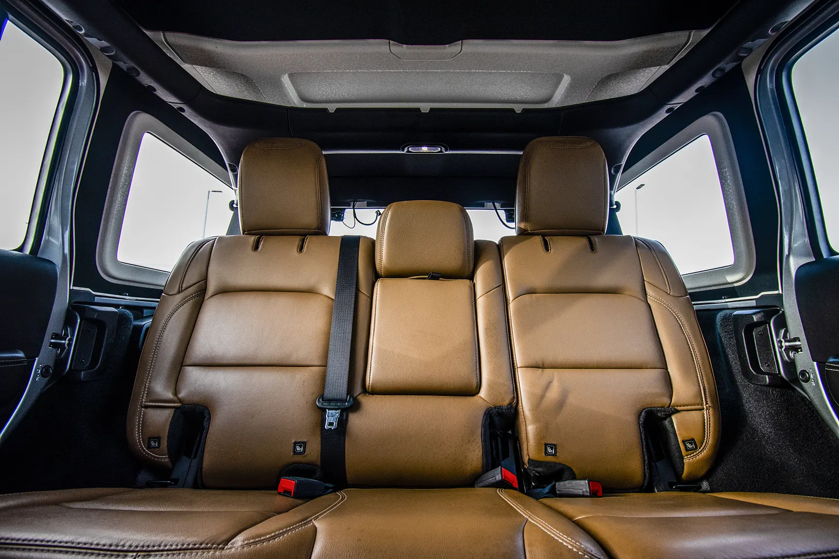 Used 2020 Jeep Wrangler Unlimited Rubicon Silver – Rear Seat View at First Choice Cars Sharjah