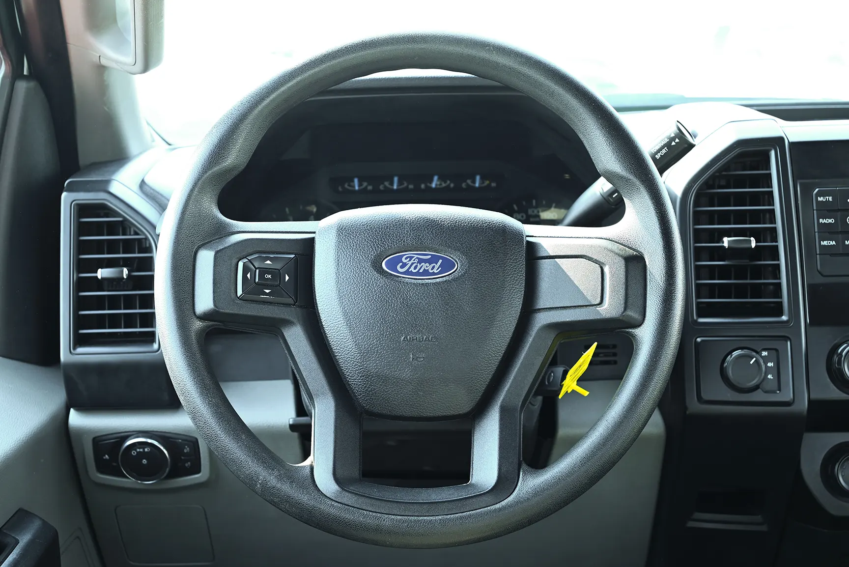 Used 2015 Ford F-150 XL in White – Driver Side Dashboard & Steering View
