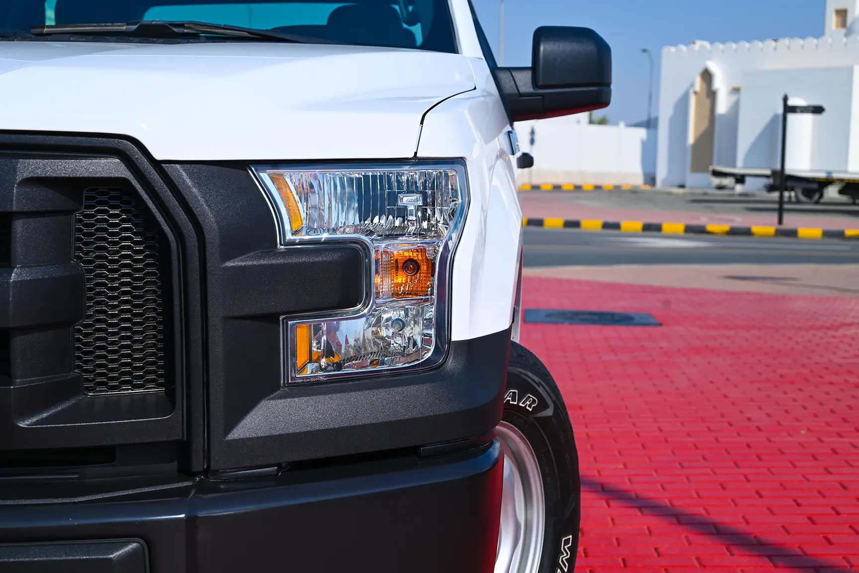 Used 2016 Ford F-150 XL in White – Headlight Close-up