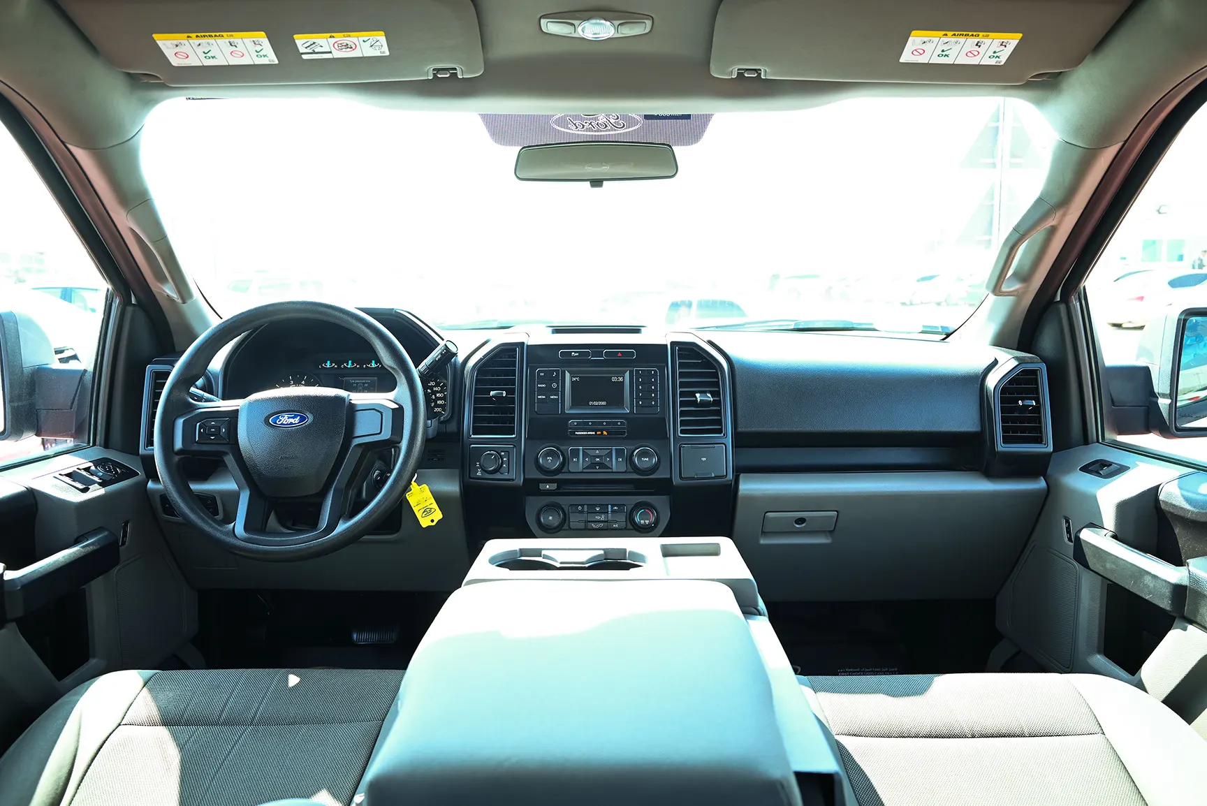 Used 2016 Ford F-150 XL in White – Front Cabin / Dashboard Full View