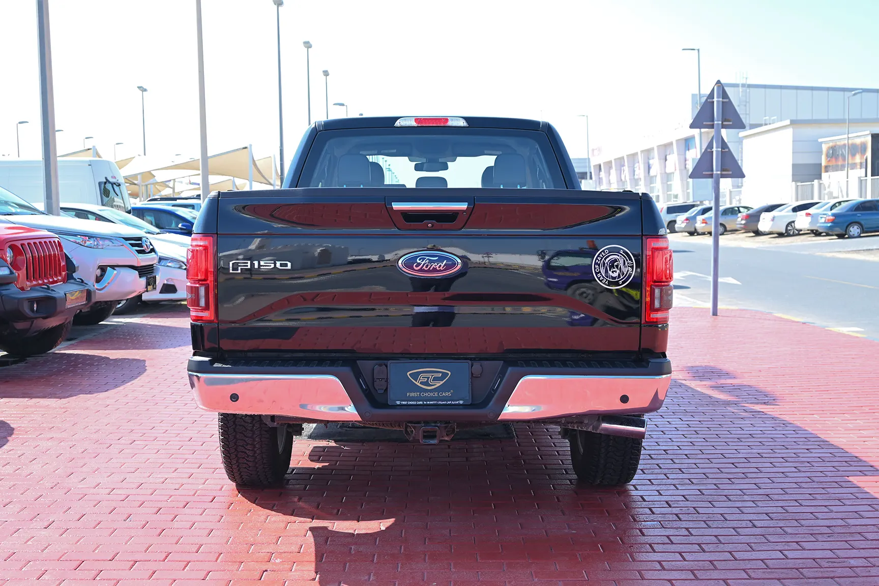 Used 2017 Ford F-Series Pickup F-150 Lariat Sport Edition in Black – Back/Rear View for Sale at First Choice Cars Dubai Sharjah